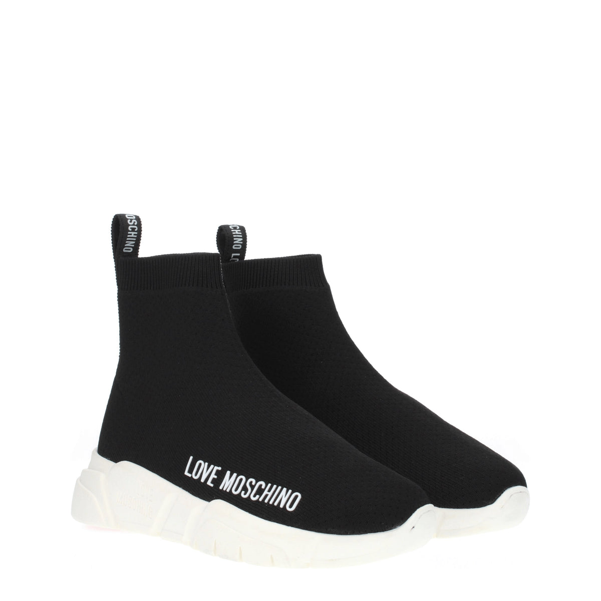 Love Moschino Sneakers Donna Tessuto Nero Bianco
