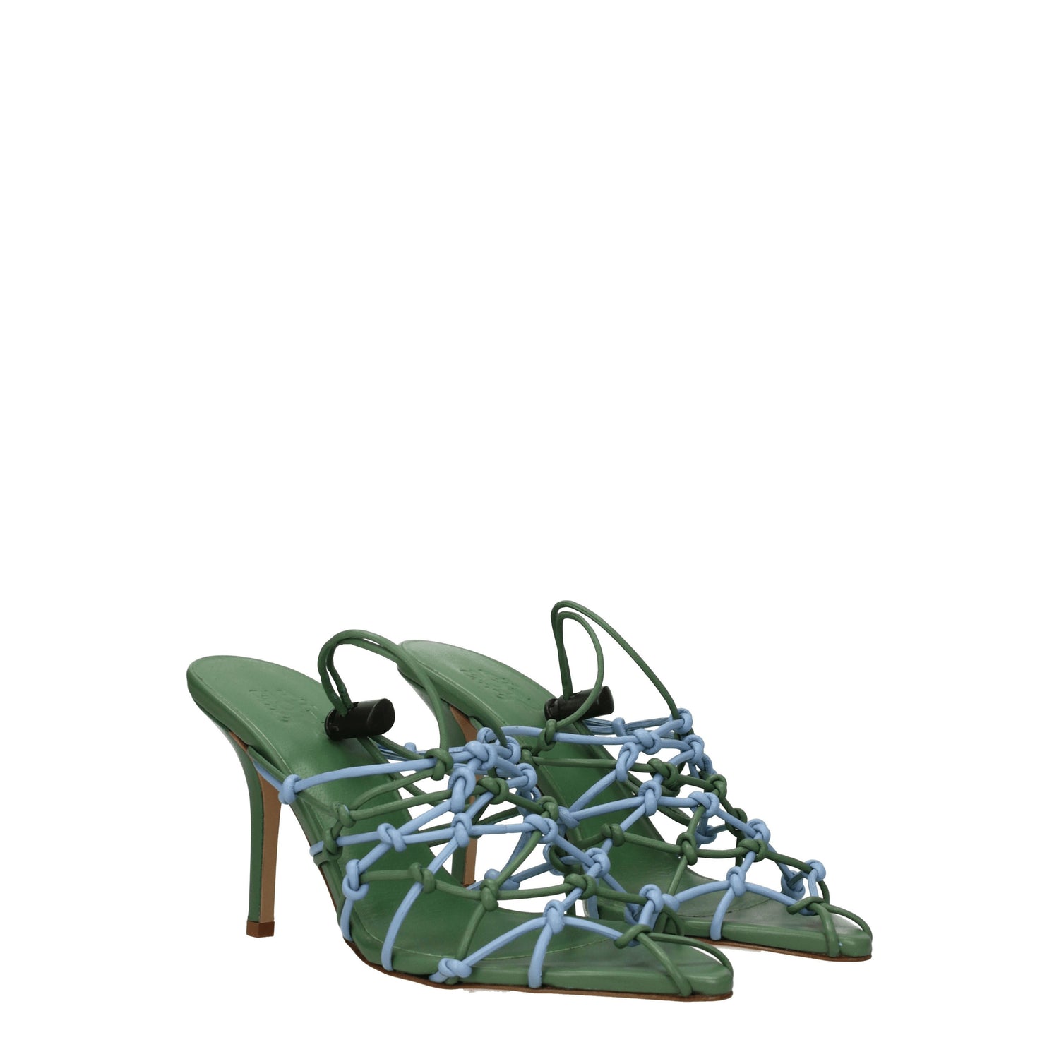 Gia Borghini Sandali Donna Plexiglass Verde Ghiaccio