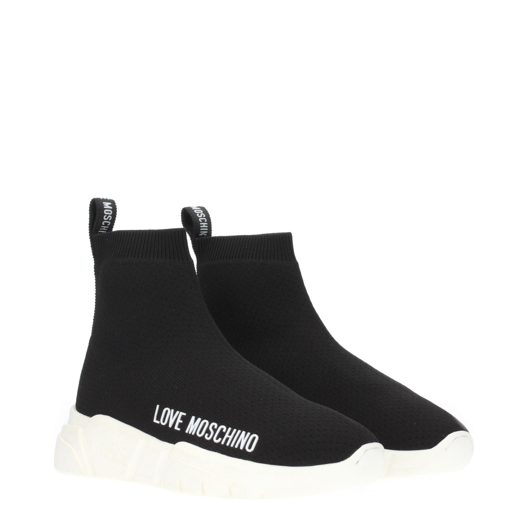 Love Moschino Sneakers Donna Tessuto Nero Bianco