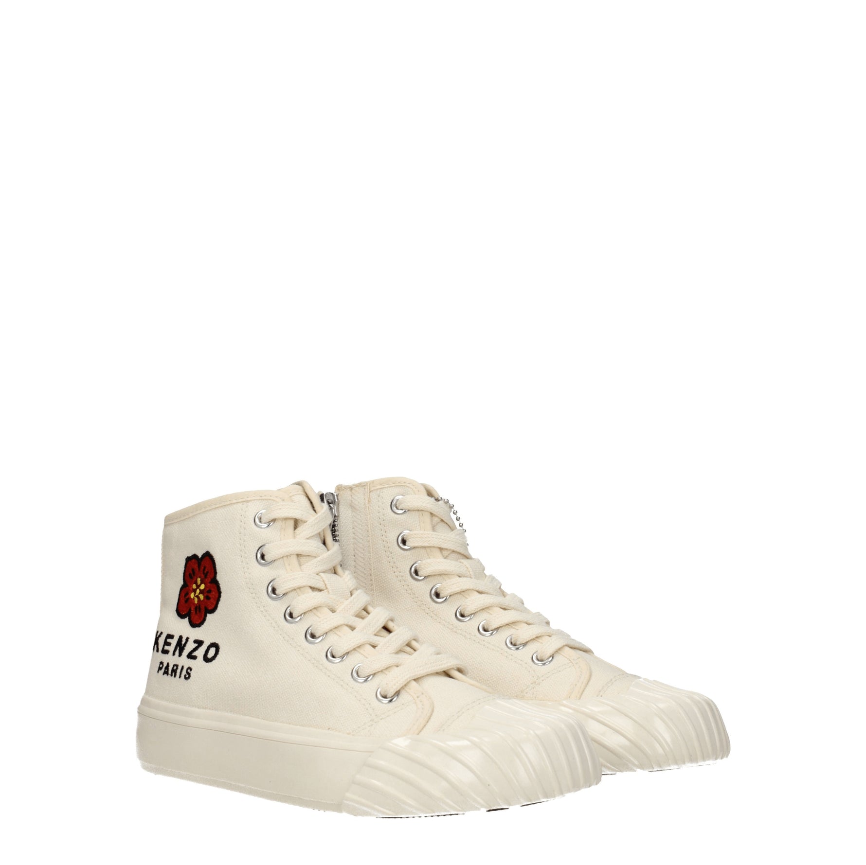 Kenzo Sneakers Donna Tessuto Bianco Crema