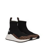 Pollini Sneakers Donna Tessuto Marrone Nero