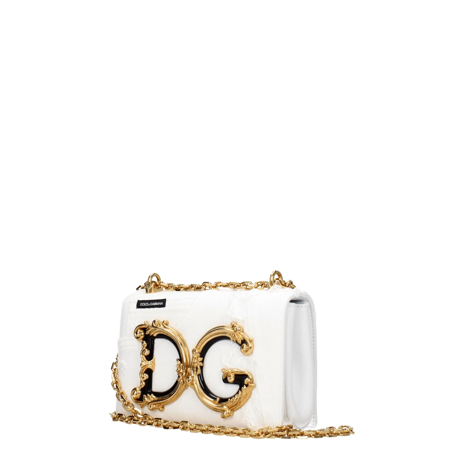 Dolce&Gabbana Borse a Tracolla Donna Tessuto Bianco Bianco Ottico