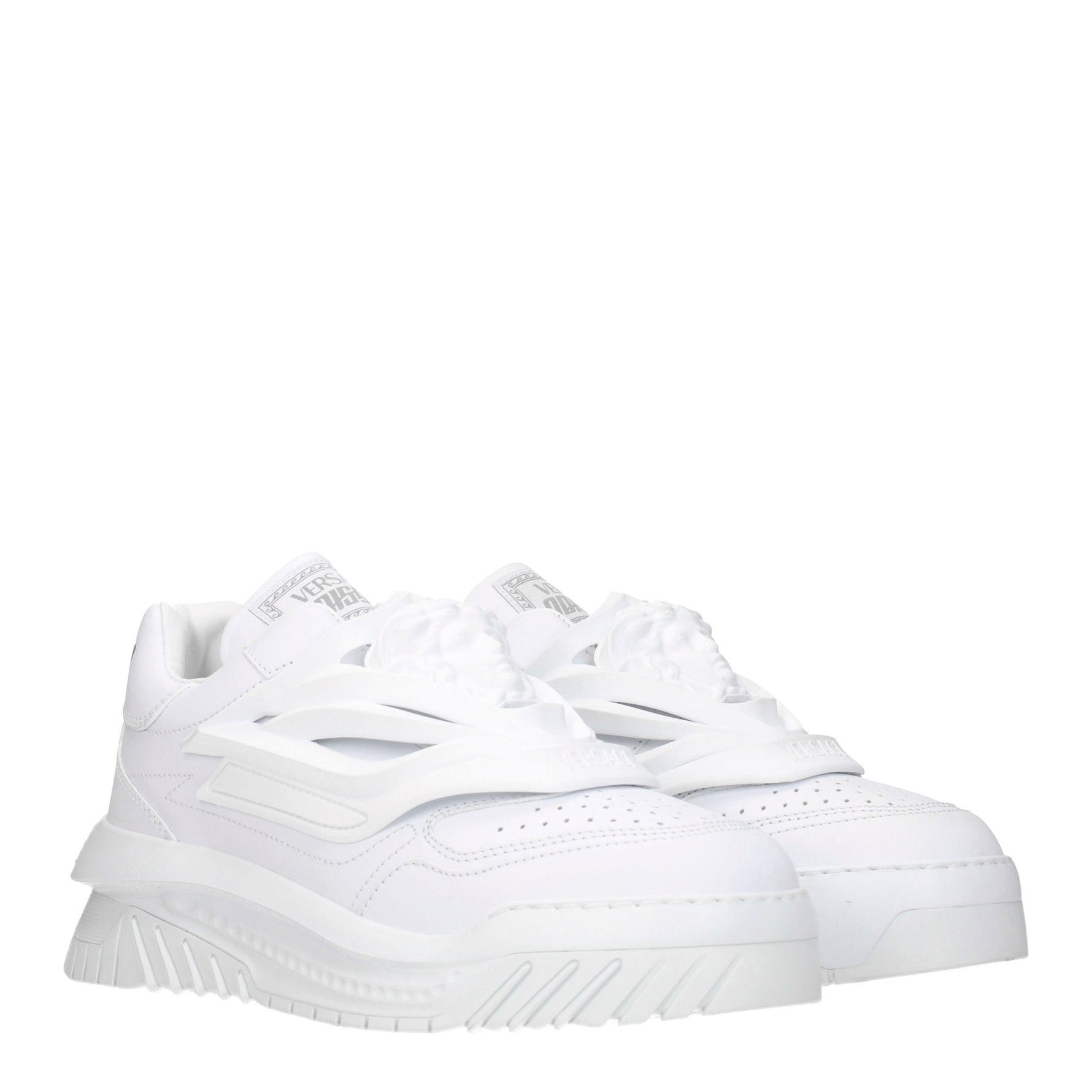Versace Sneakers odissea Uomo Pelle Bianco Bianco Ottico