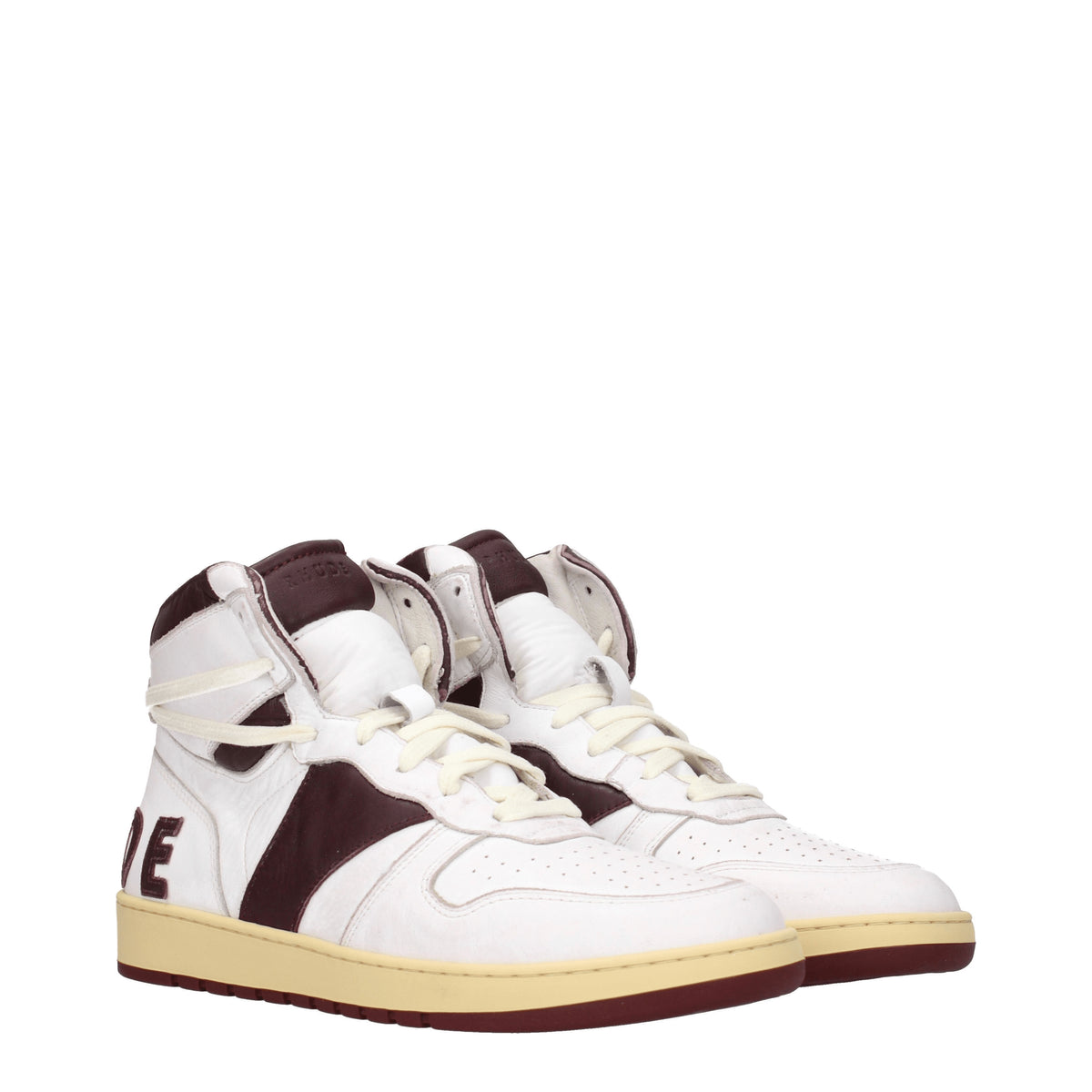 Rhude Sneakers Uomo Pelle Bianco Marrone