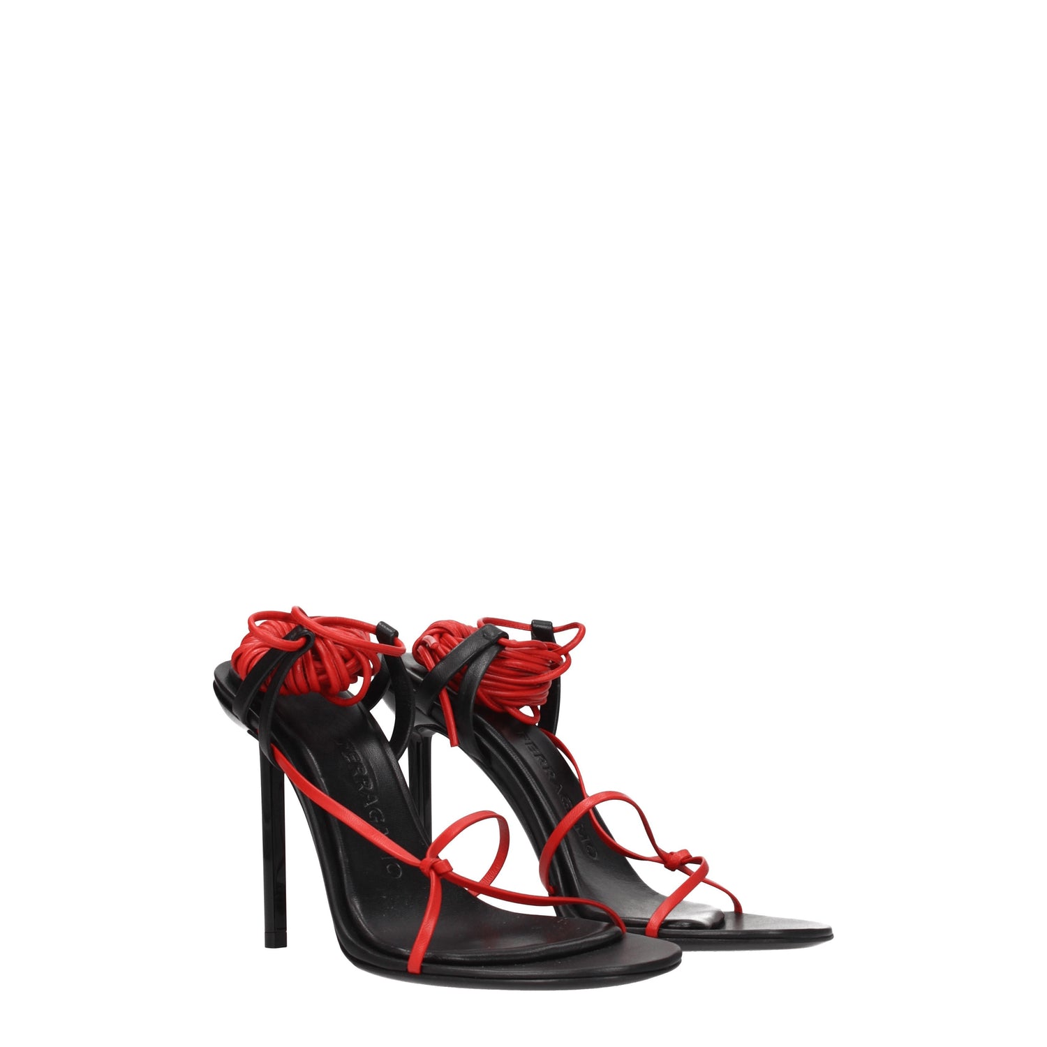 Salvatore Ferragamo Sandali Donna Pelle Rosso Fiamma