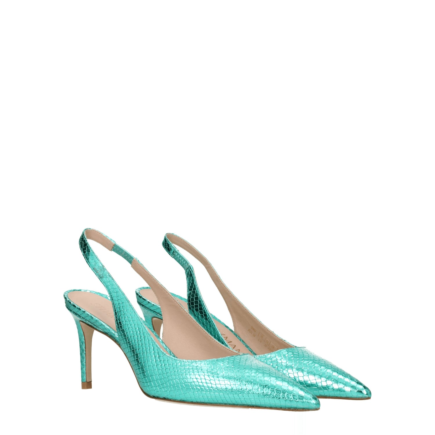Stuart Weitzman Sandali Donna Pelle Verde Acqua