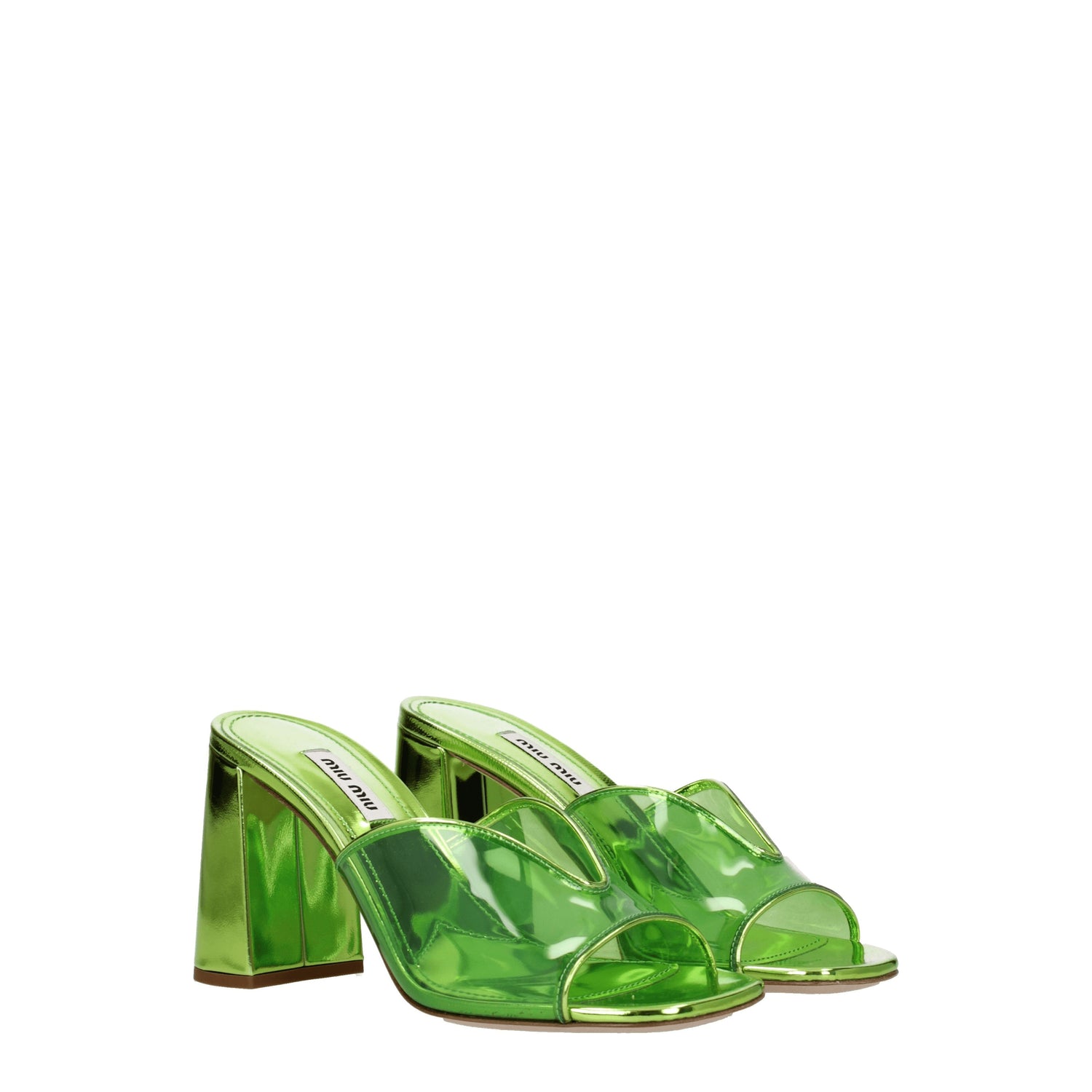 Miu Miu Sandali Donna Plexiglass Verde