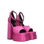 Versace Sandali Donna Raso Fuxia