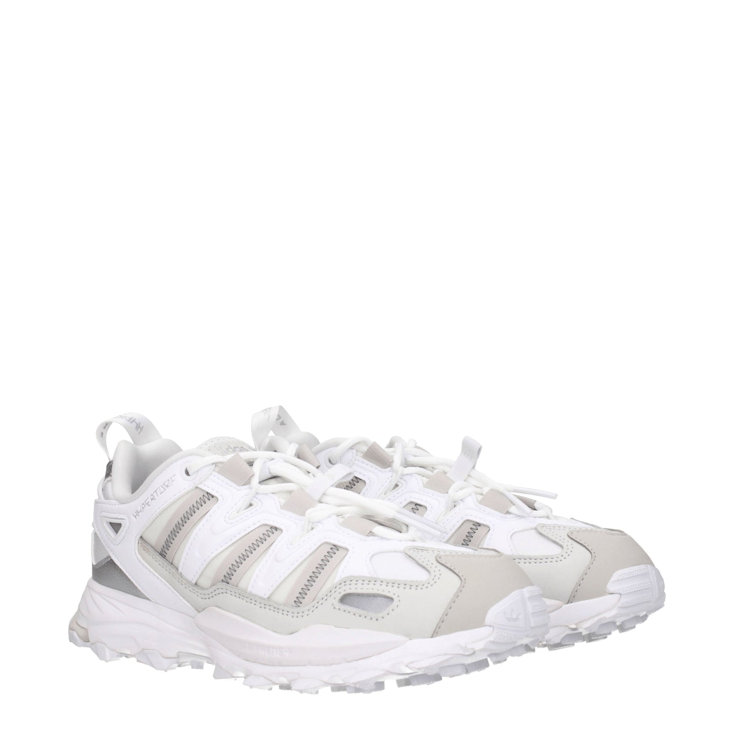 Adidas Sneakers Uomo Tessuto Bianco Argento