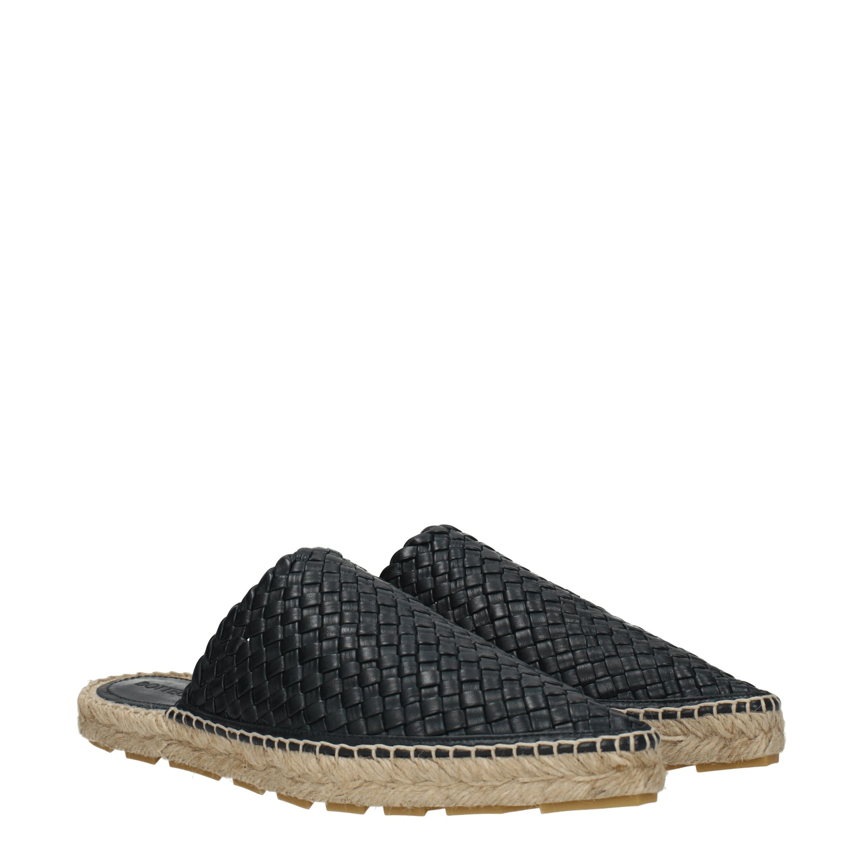 Bottega Veneta Ciabatte e Zoccoli Donna Pelle Blu Inchiostro