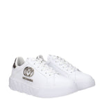 Love Moschino Sneakers Donna Pelle Bianco Argento