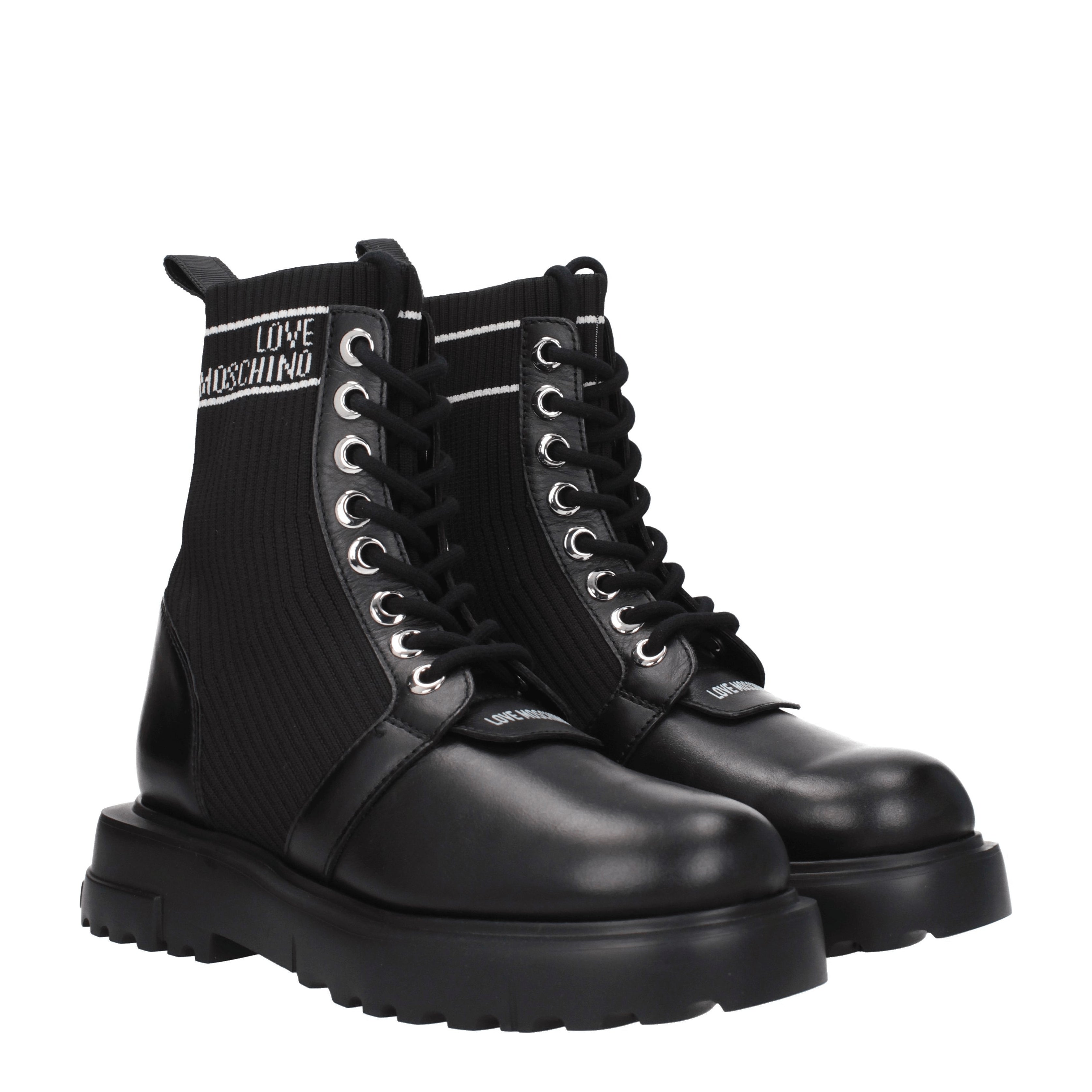 Love Moschino Ankle Boots Women Leather Black | B-Exit – B-Exit
