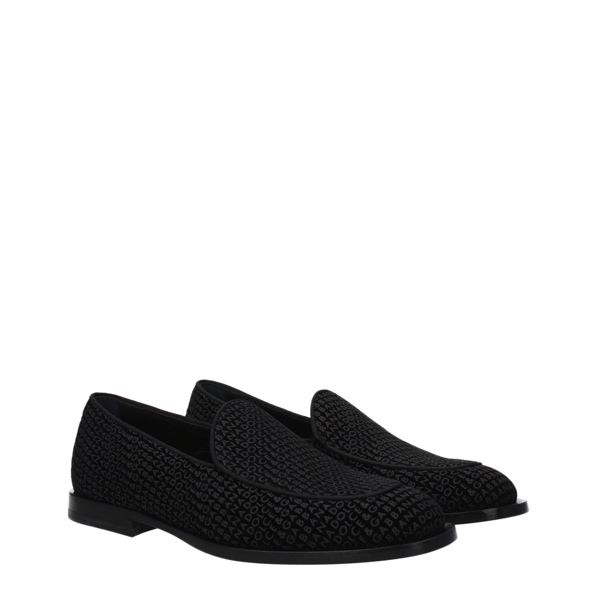 Dolce&Gabbana Slip On Uomo Velluto Nero