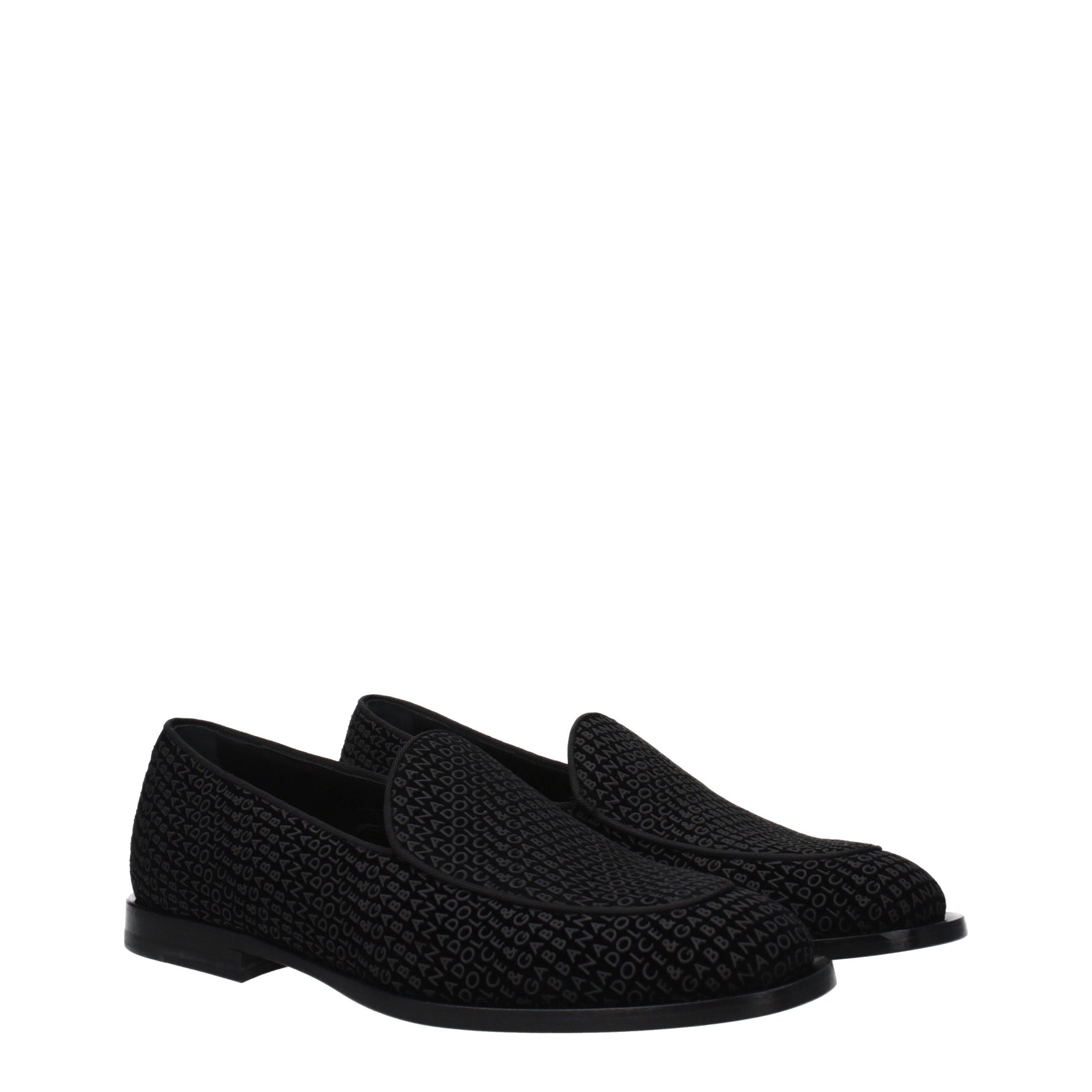 Dolce&Gabbana Slip On Uomo Velluto Nero