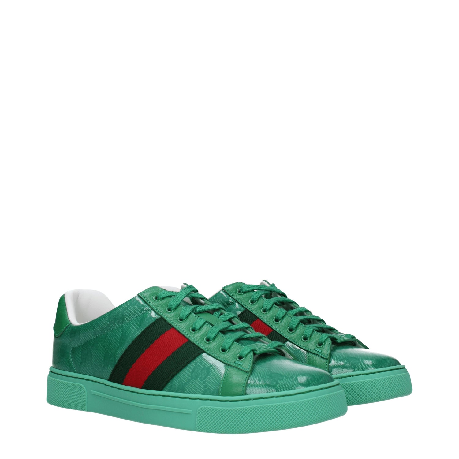 Gucci Sneakers Uomo Tessuto Verde