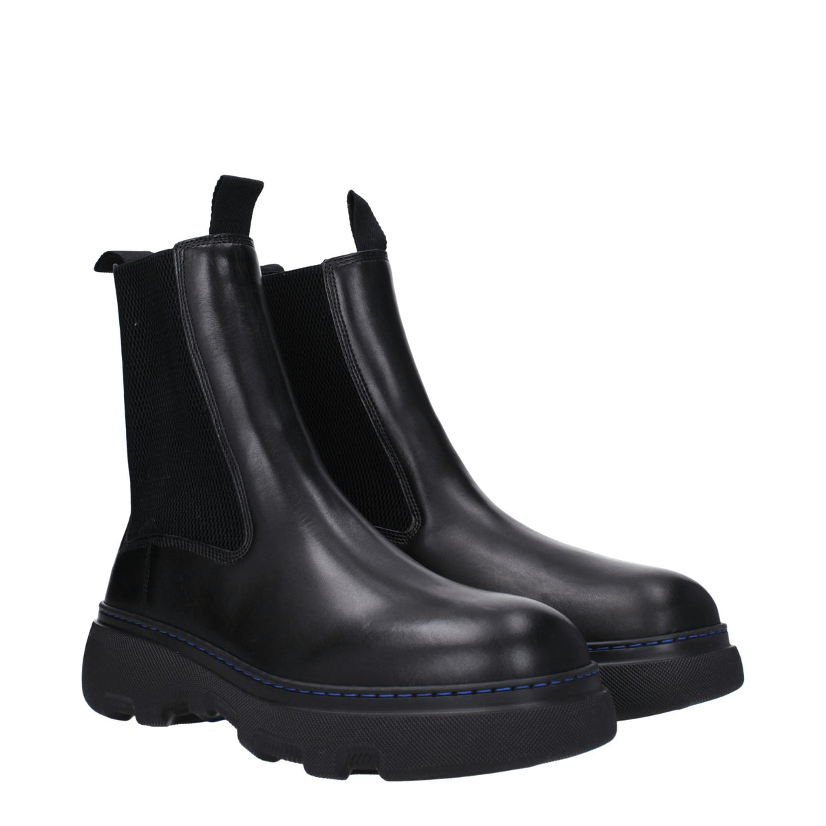 Burberry Stivaletti chelsea Uomo Pelle Nero