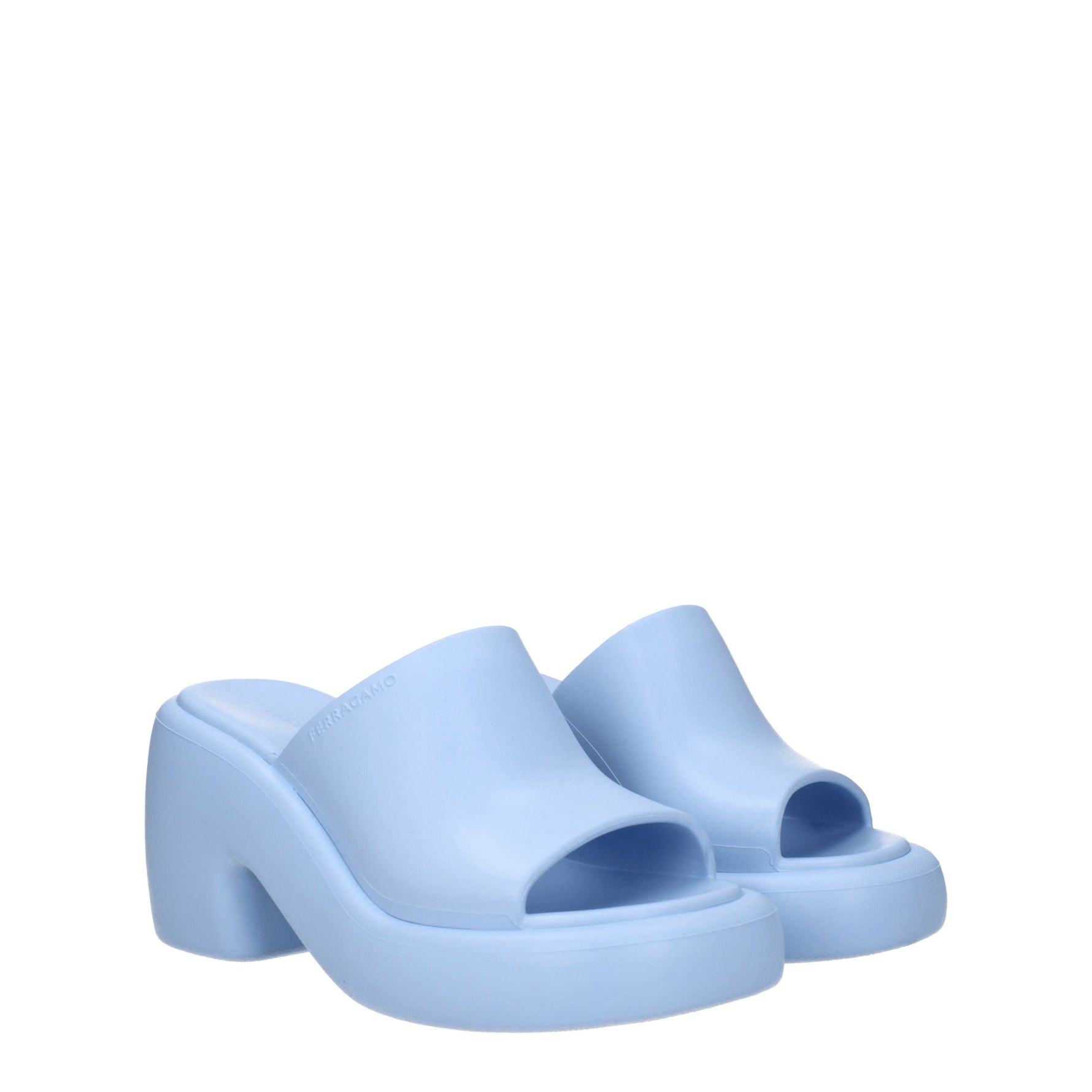 Salvatore Ferragamo Sandali deva Donna Gomma Celeste Cielo