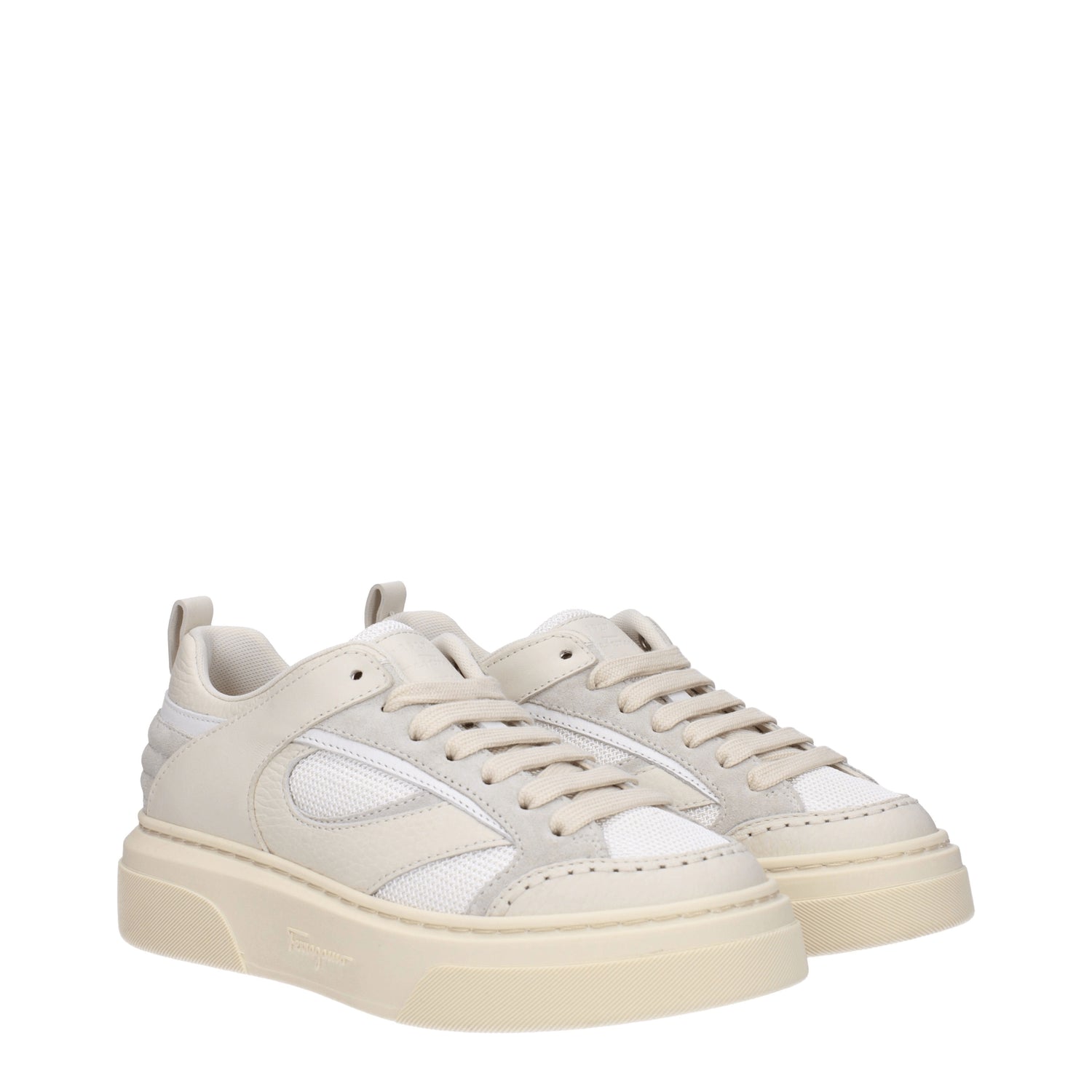 Salvatore Ferragamo Sneakers cassina Donna Pelle Beige Mascarpone