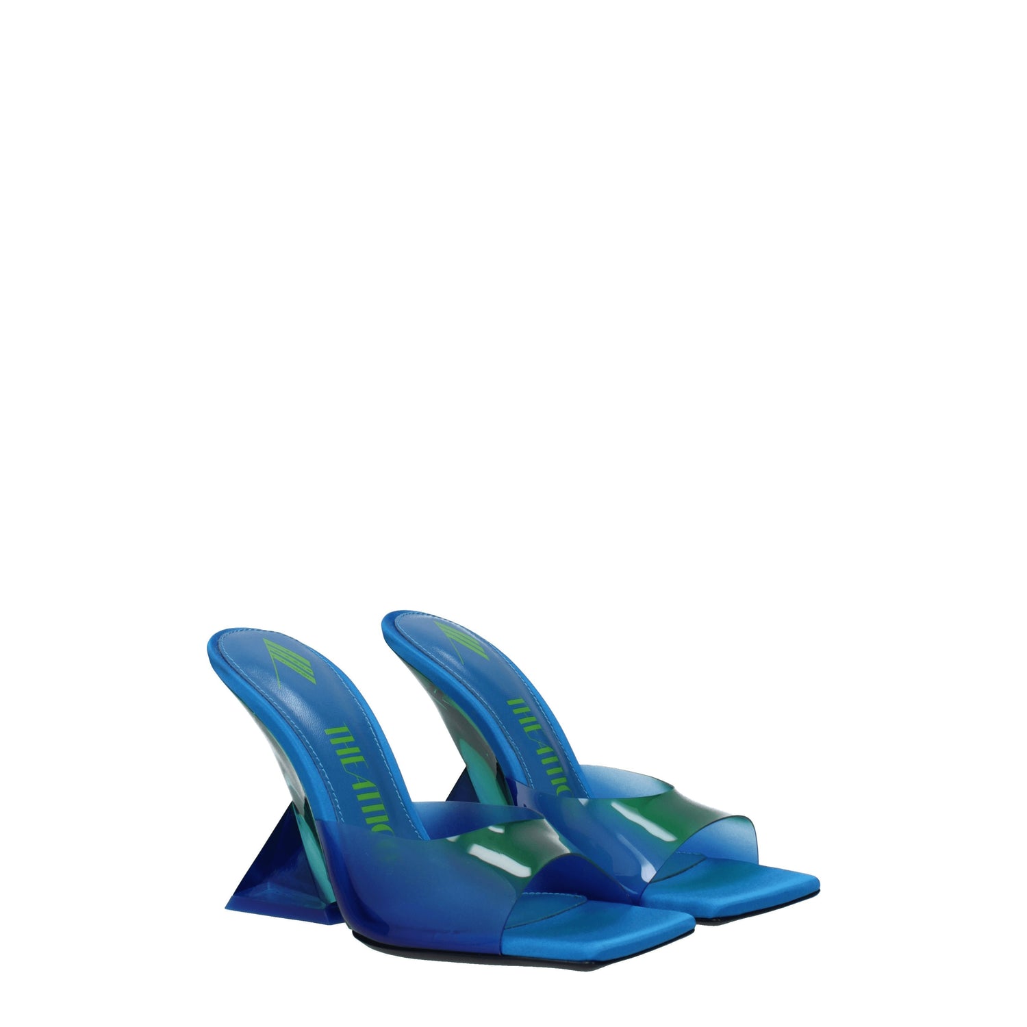 The Attico Sandali cheope Donna PVC Blu Verde Fluo