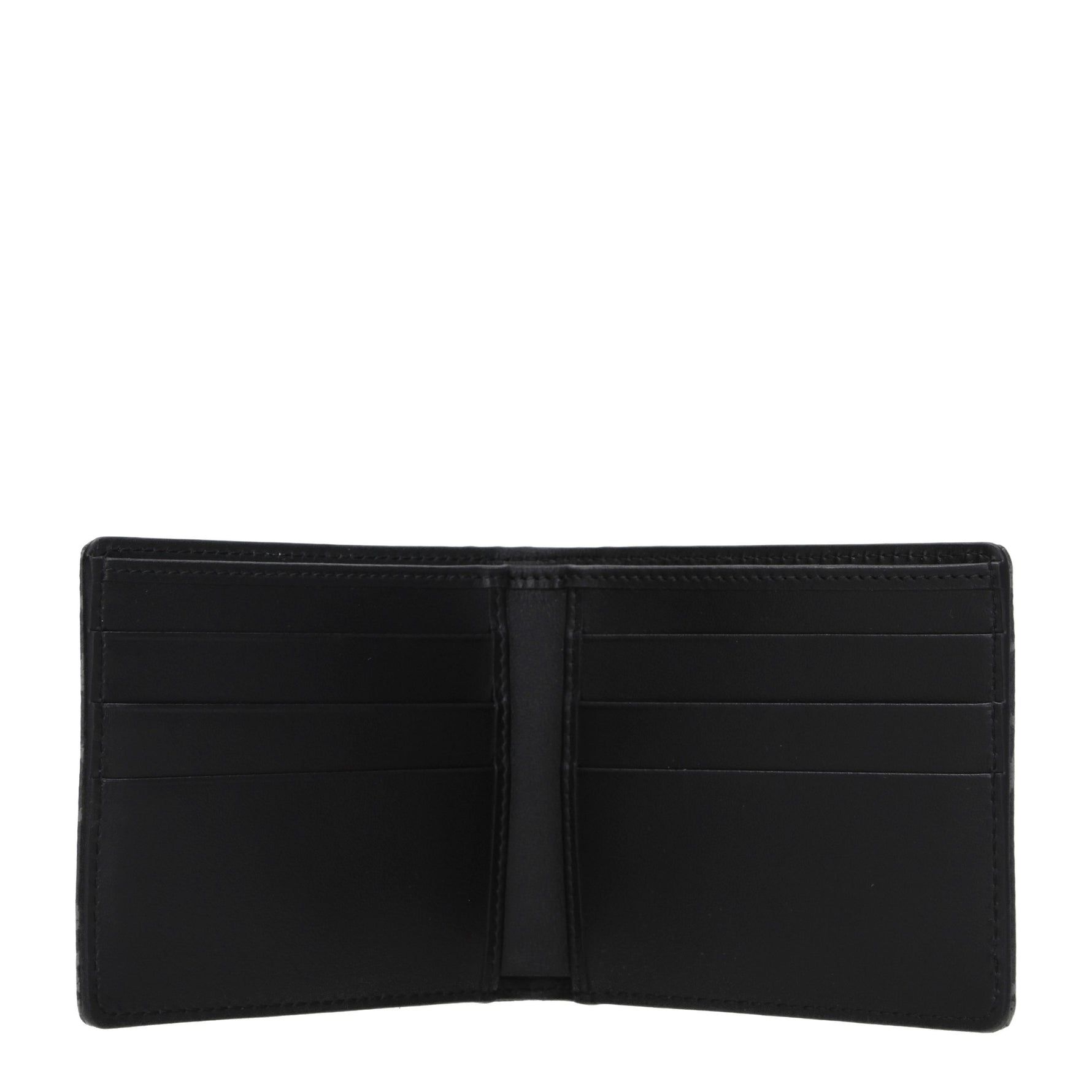 Dolce&Gabbana Portafogli Uomo Tessuto Nero Grigio