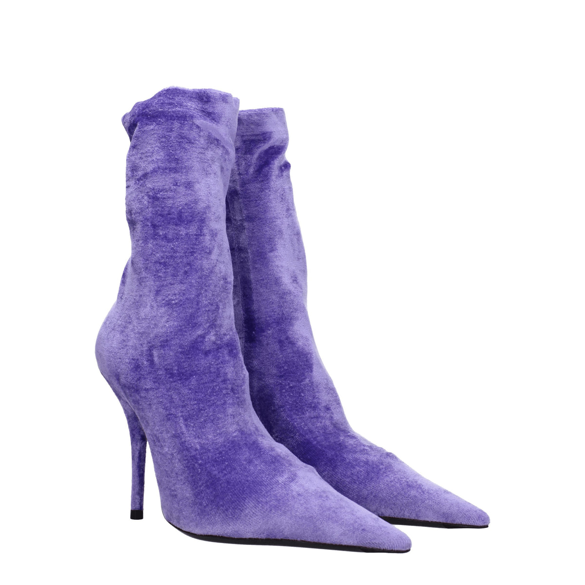 Balenciaga Stivaletti Donna Velluto Viola Lilla