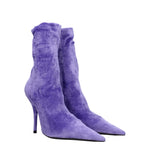 Balenciaga Stivaletti Donna Velluto Viola Lilla