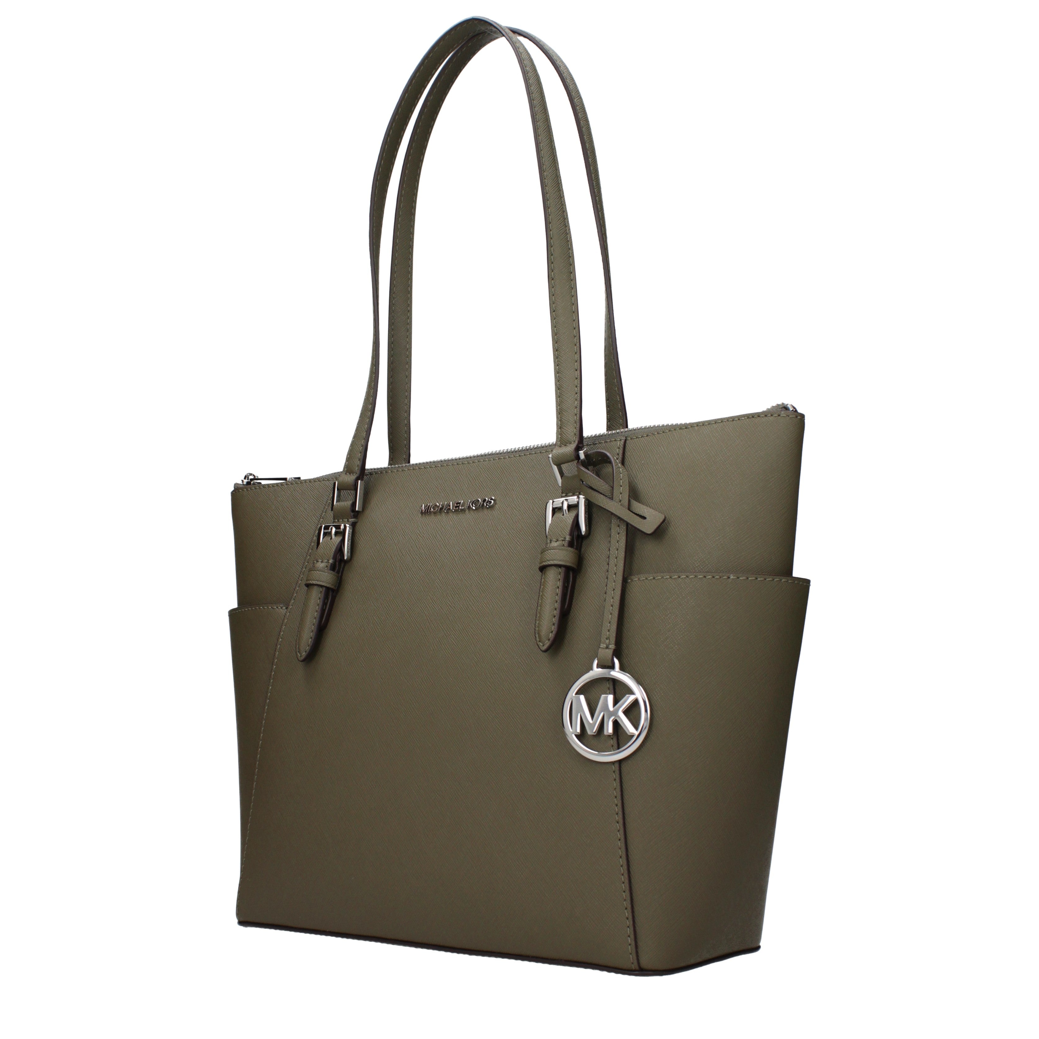 Michael Kors Shoulder Bags Women Leather Green/Olive | B-Exit – B