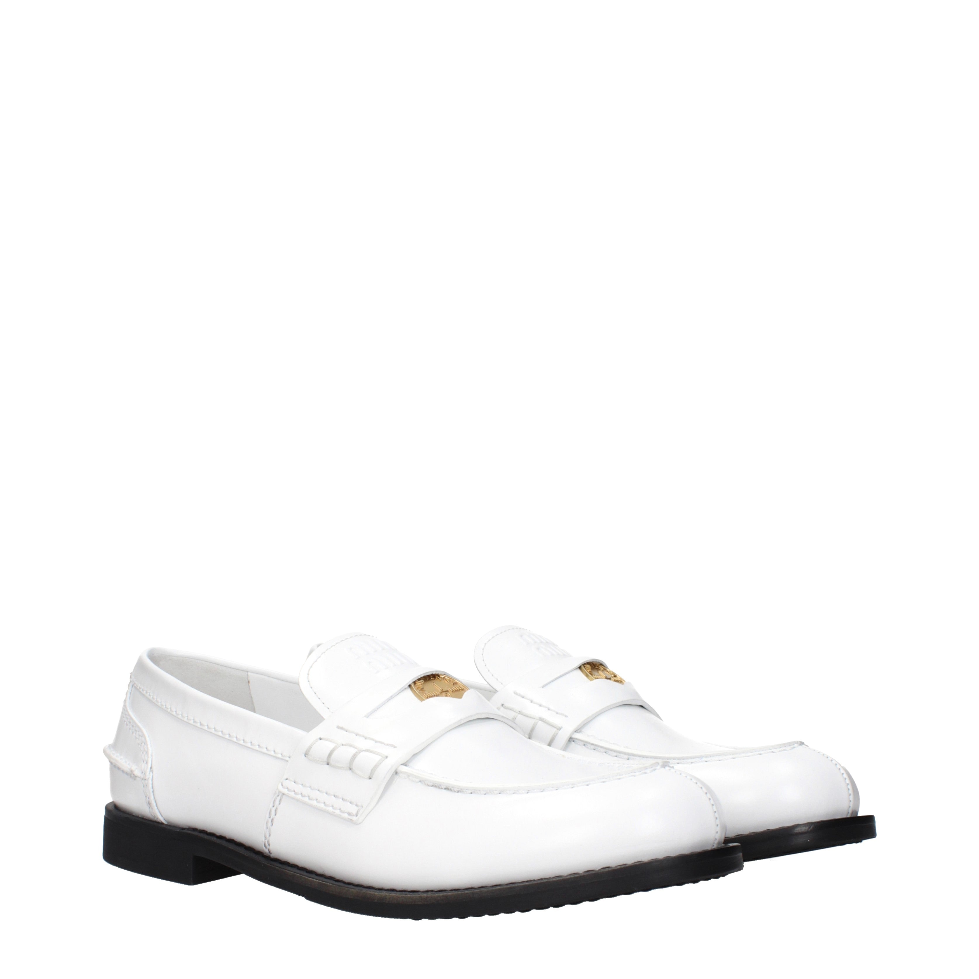 Miu Miu Loafers Women Leather White | B-Exit – B-Exit top shop online