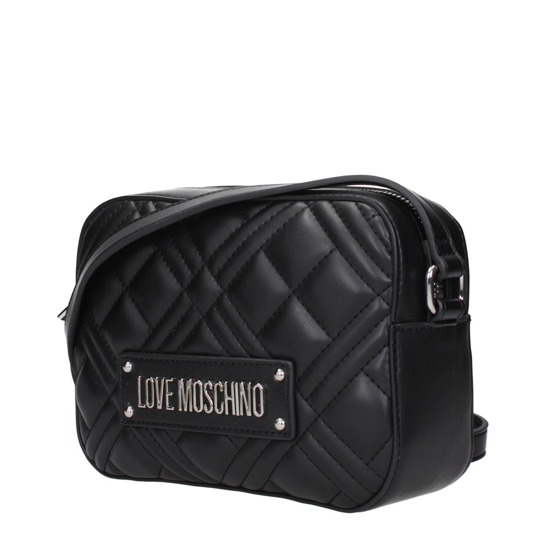Love Moschino Crossbody Bags Women Polyurethane Black/Silver B