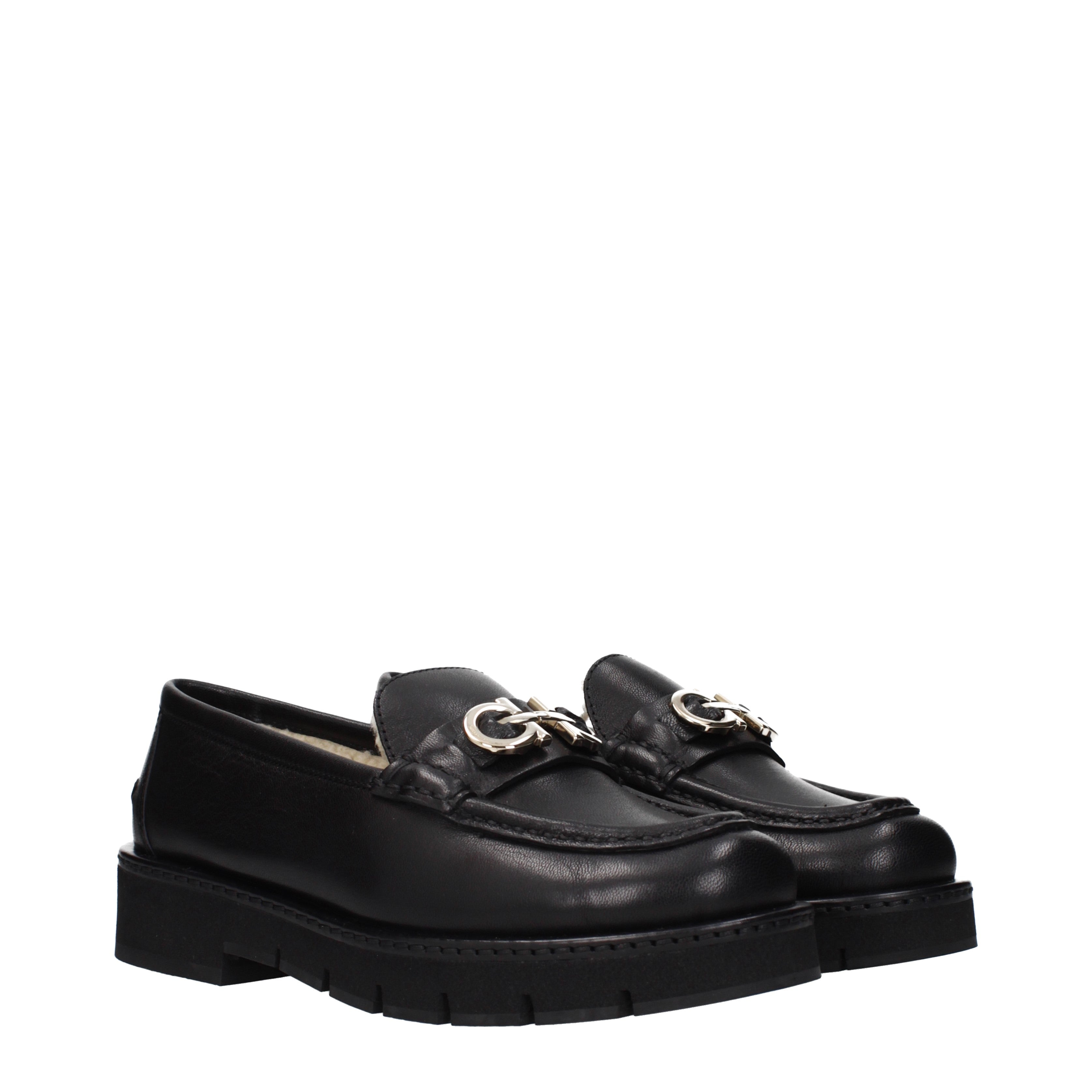 Salvatore Ferragamo フルブローグ ブラック US6.5EEE Salvatore Ferragamo Loafers Women Leather Black | B-Exit – B-Exit