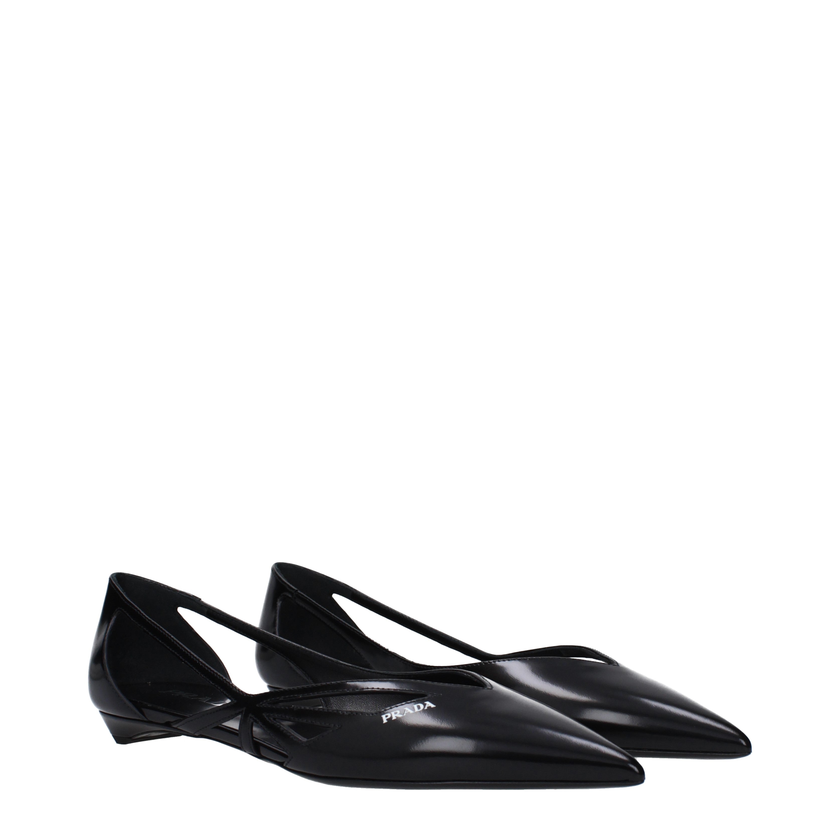 Prada バレエシューズ 女性 皮革 黒 | B-Exit – B-Exit top shop online