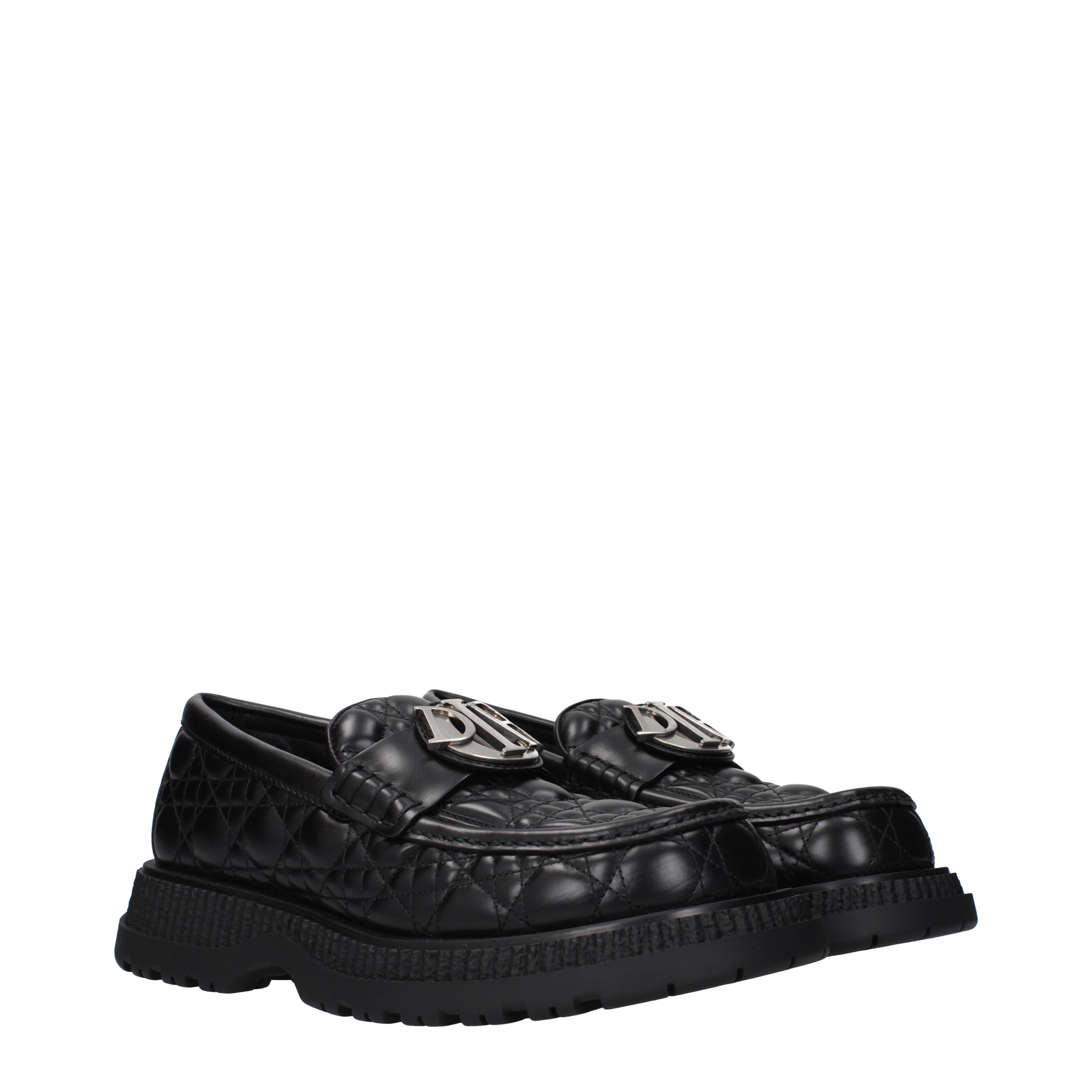 Christian Dior Loafers Men Leather Black | B-Exit – B-Exit