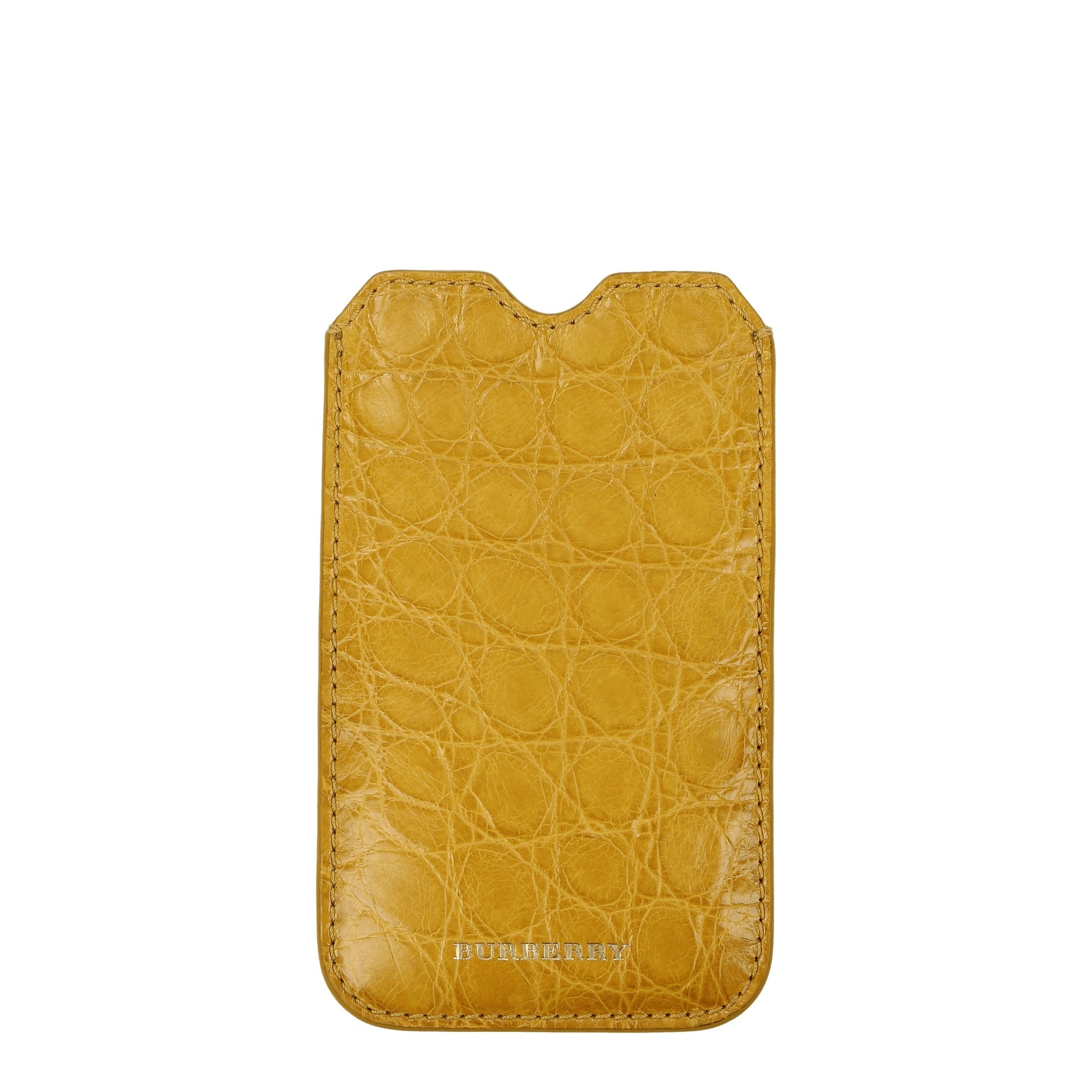 Burberry Smartphone holders Women Leather Yellow/Mustard Burberry Smartphone holders Women Leather Yellow/Mustard