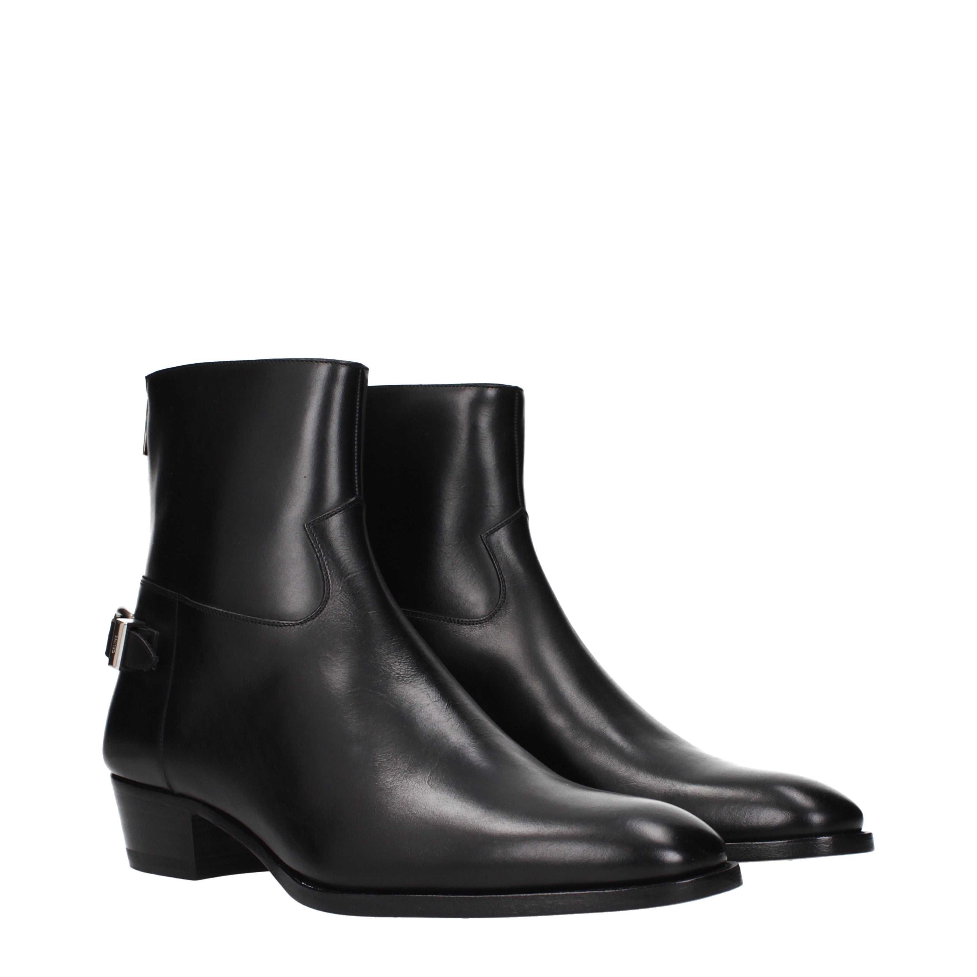 Celine Ankle Boots Men Leather Black | B-Exit – B-Exit top shop online