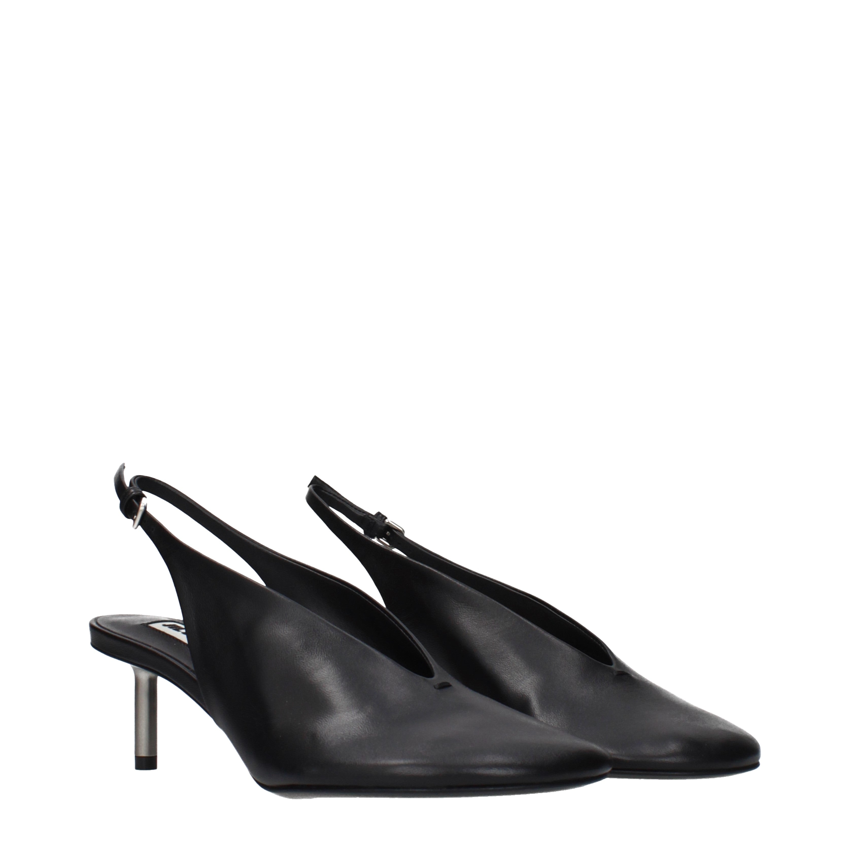Jil Sander サンダル 女性 皮革 黒 | B-Exit – B-Exit top shop online