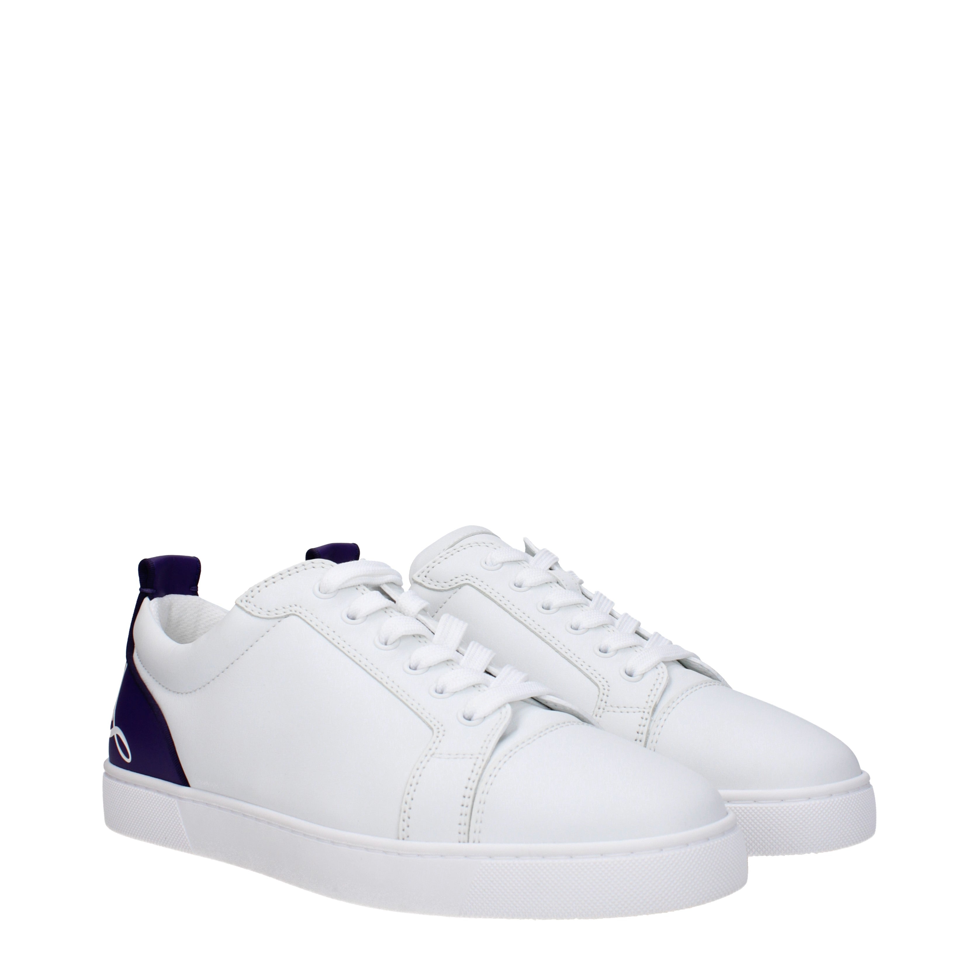 Louboutin Sneakers Fun louis junior Uomo Pelle Bianco