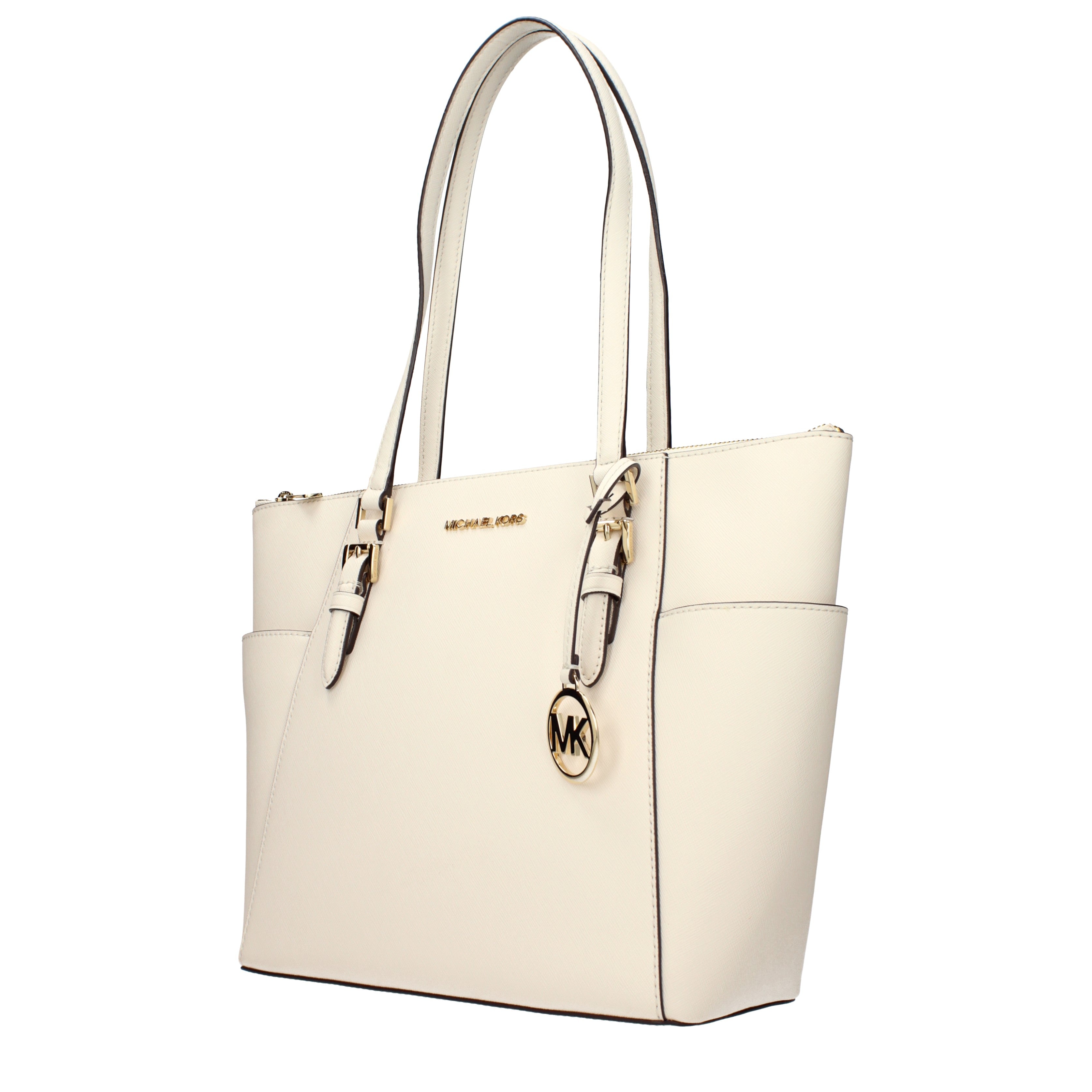 Michael Kors Shoulder Bags Women Leather Beige/Light Cream | B