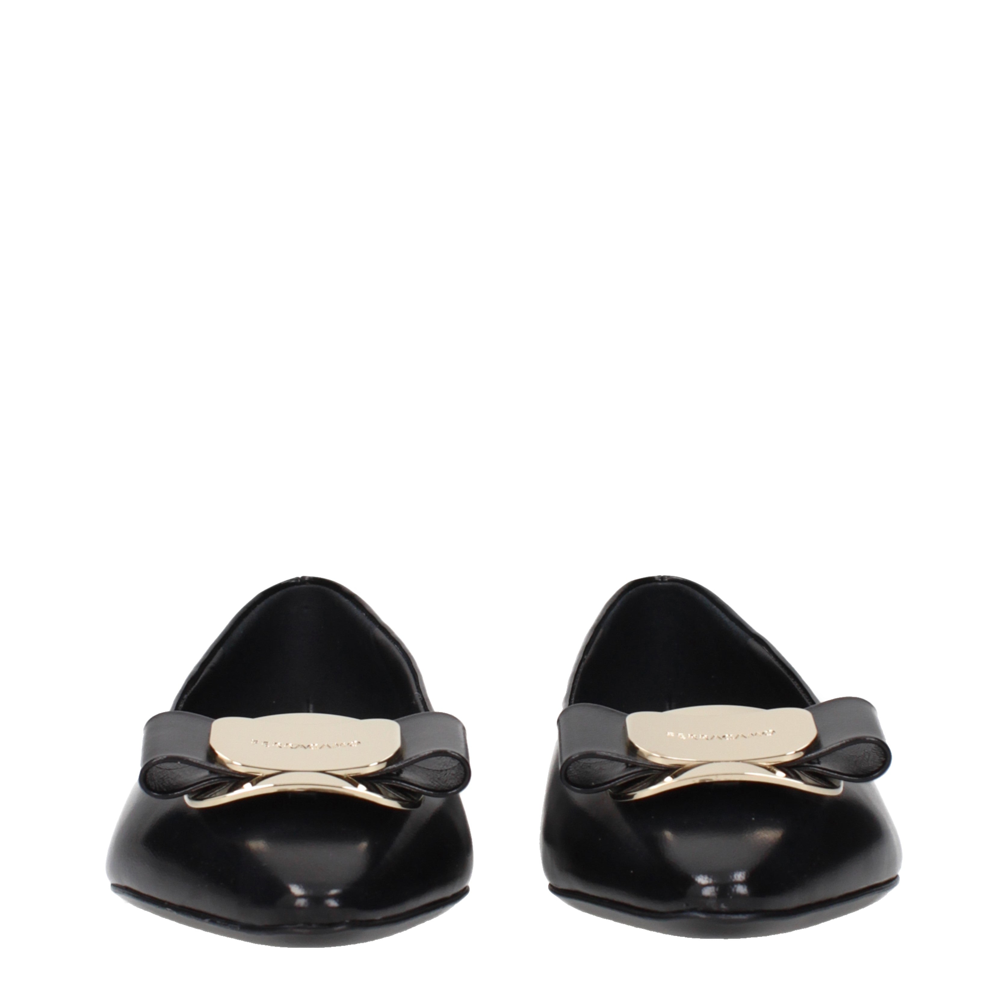 Salvatore Ferragamo Ballet Flats Women Leather Black | B-Exit – B