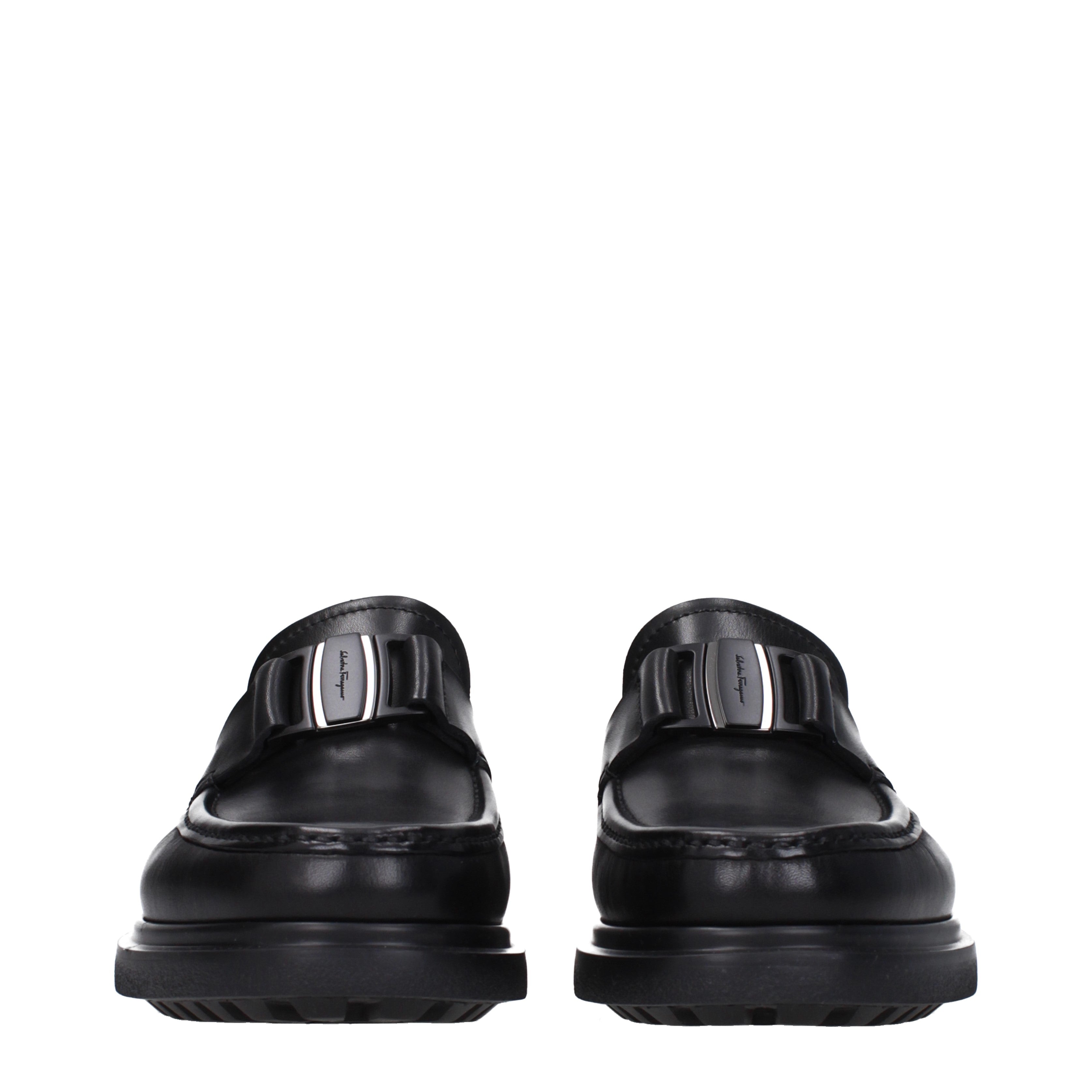 Salvatore Ferragamo ローファー 男性 皮革 黒 | B-Exit – B