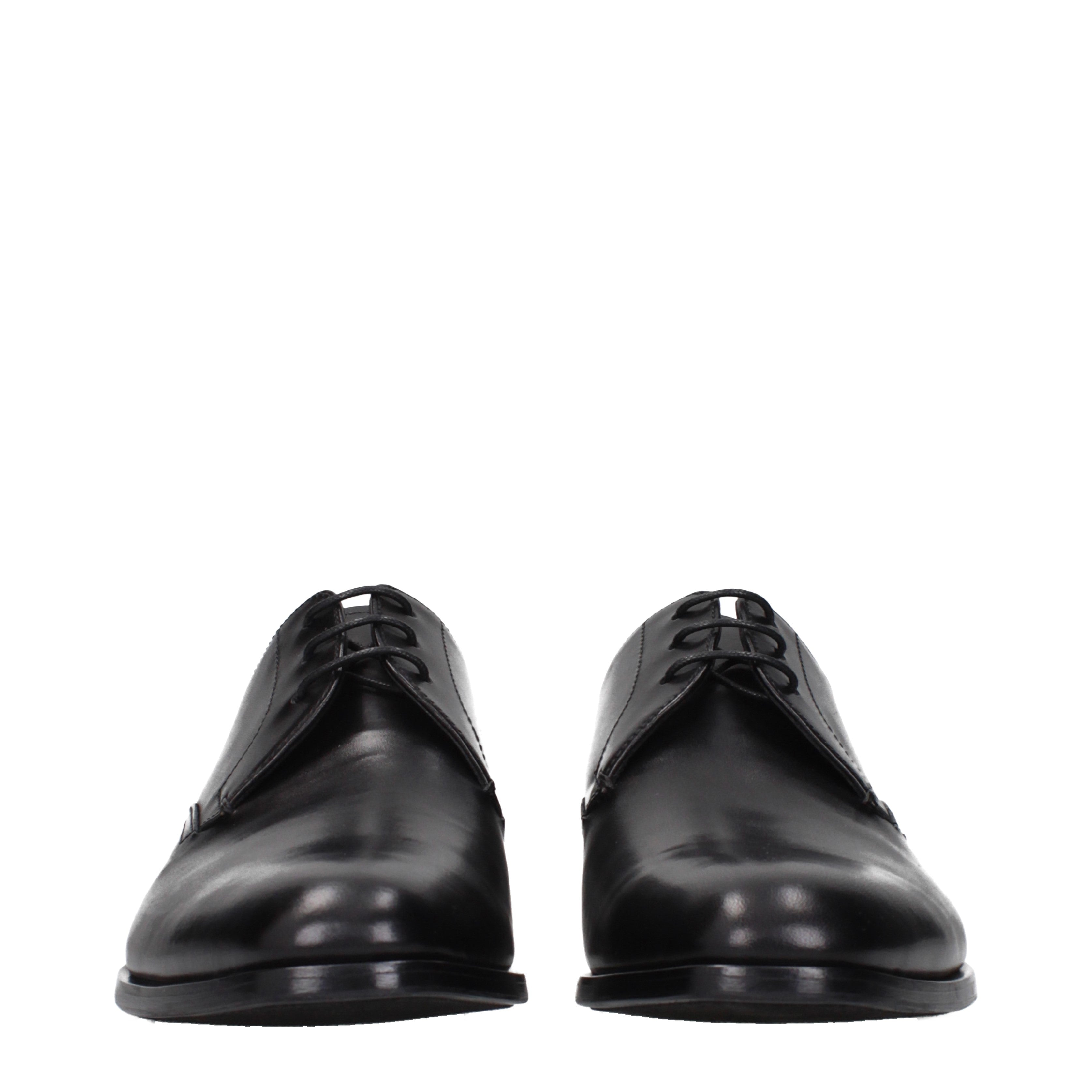 Prada レースアップとモンクストラップ 男性 皮革 黒 | B-Exit – B