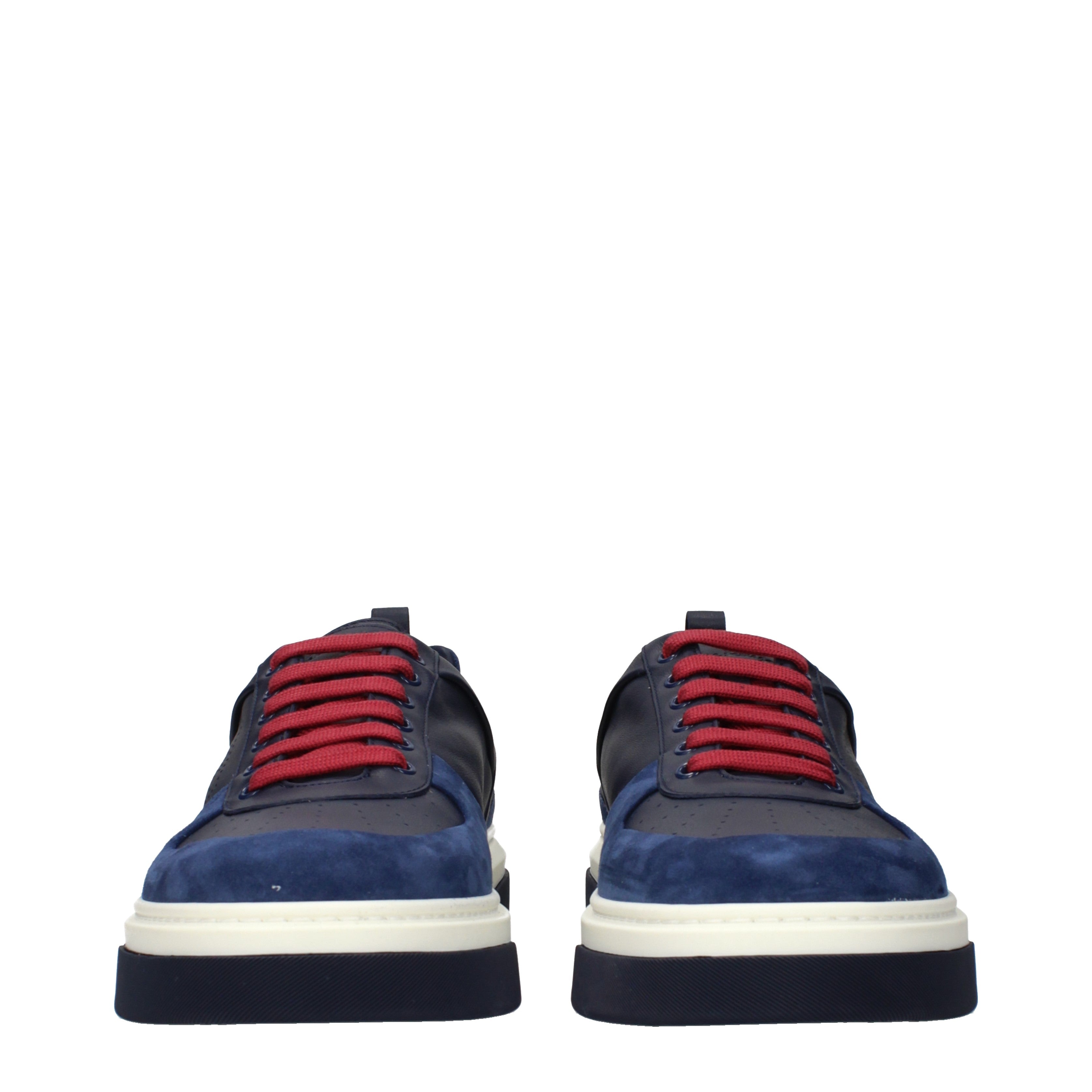Salvatore Ferragamo Sneakers Men Leather Blue/Sea Blue | B-Exit