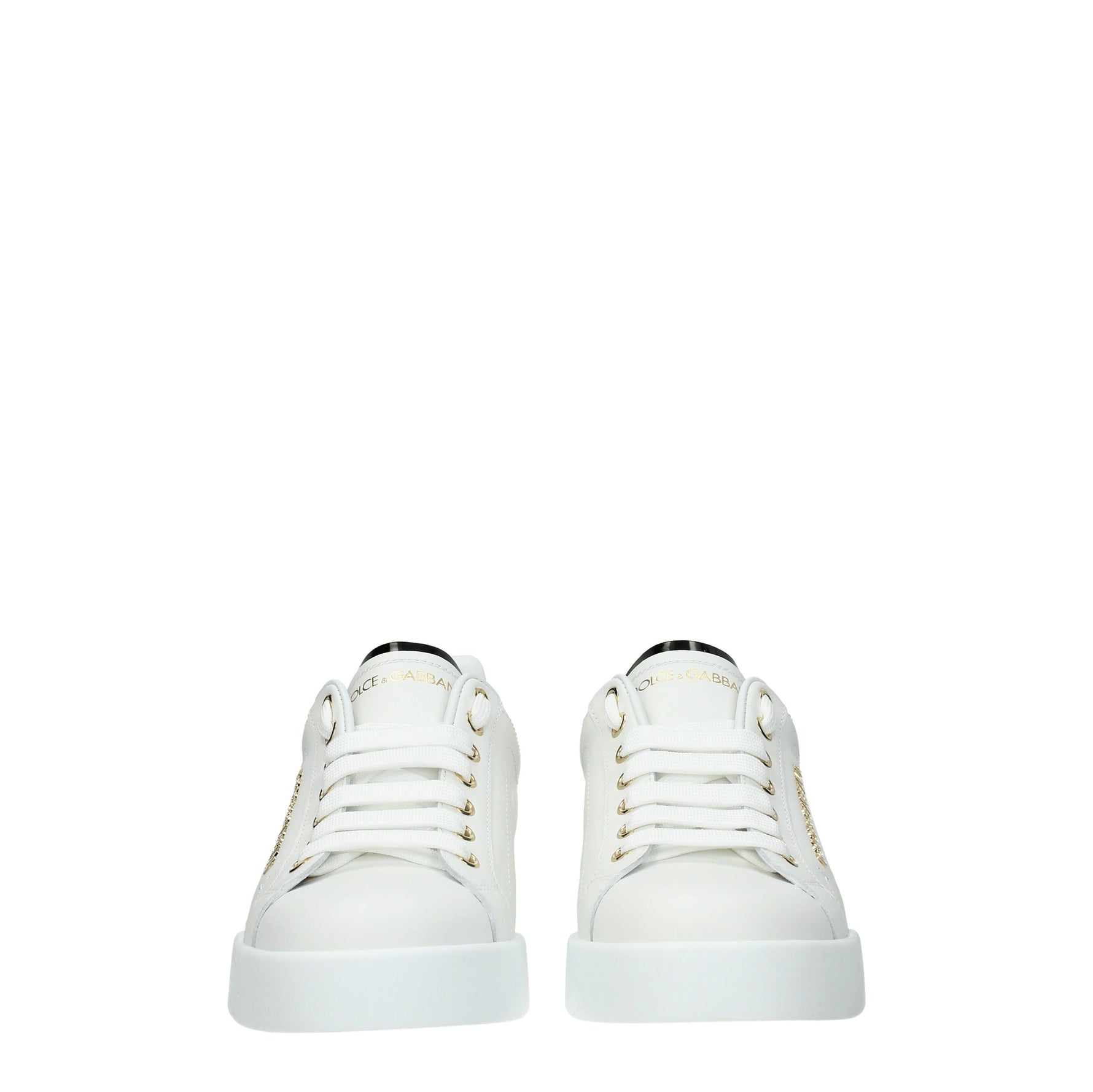 Dolce&Gabbana Sneakers portofino Donna Pelle Bianco Nero