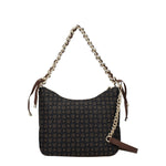 Pollini Borse a Spalla Donna PVC Nero Marrone