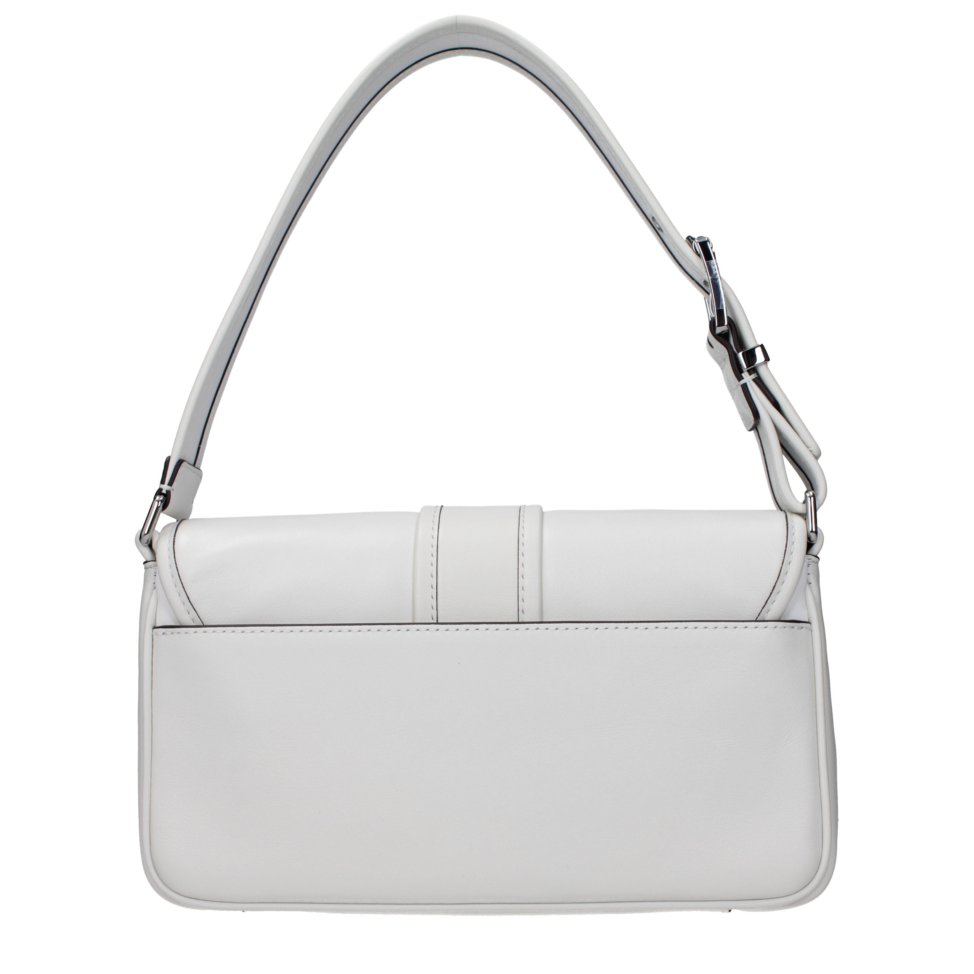 Michael Kors Shoulder Bags Women Leather White/Optic White | B
