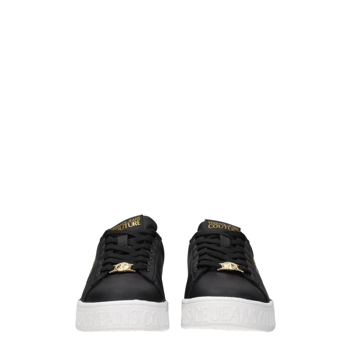 Versace Jeans Sneakers couture Donna Pelle Nero