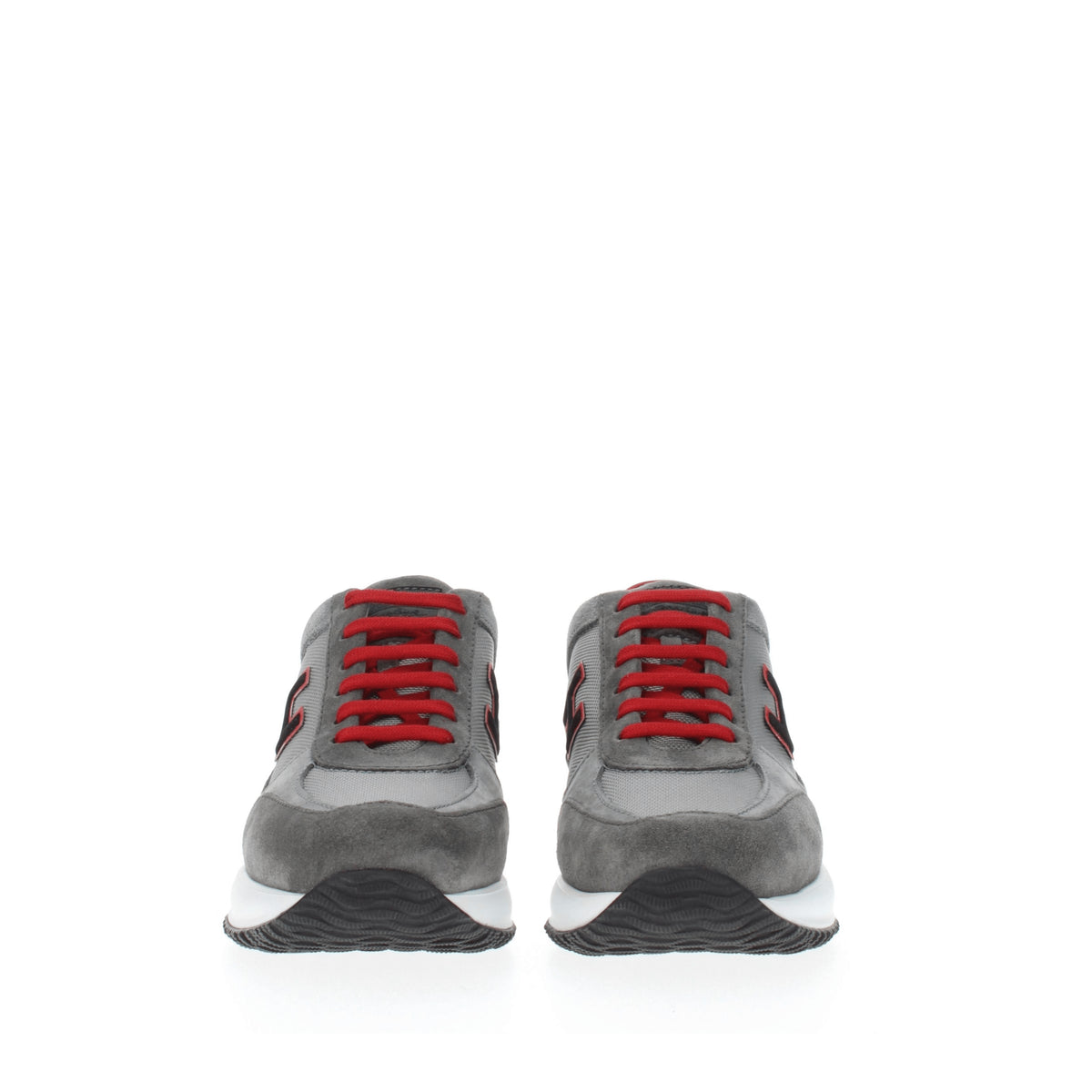 Hogan Sneakers interactive Uomo Tessuto Grigio Rosso