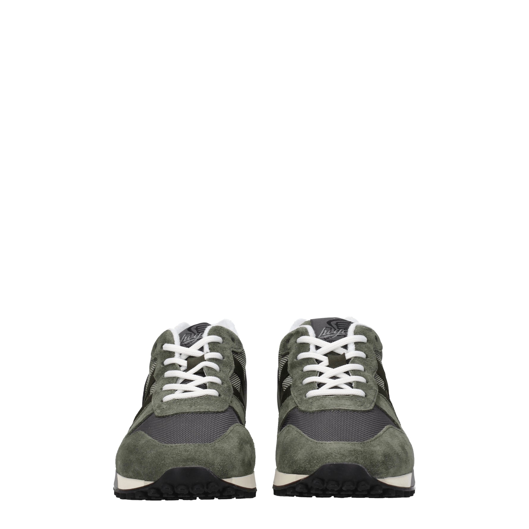 Hogan Sneakers h383 Uomo Camoscio Verde Grigio