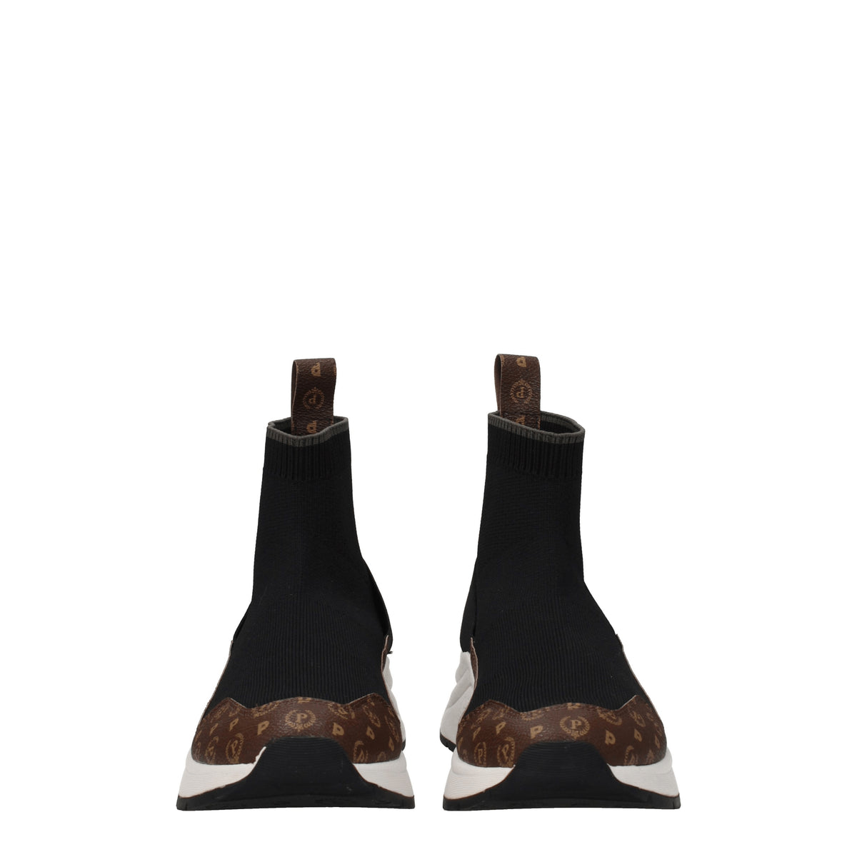 Pollini Sneakers Donna Tessuto Marrone Nero