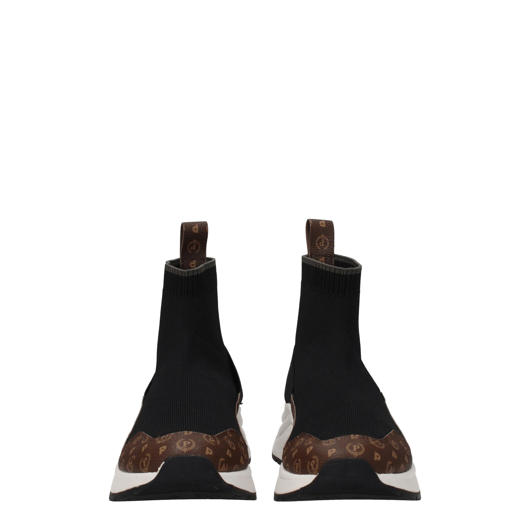 Pollini Sneakers Donna Tessuto Marrone Nero