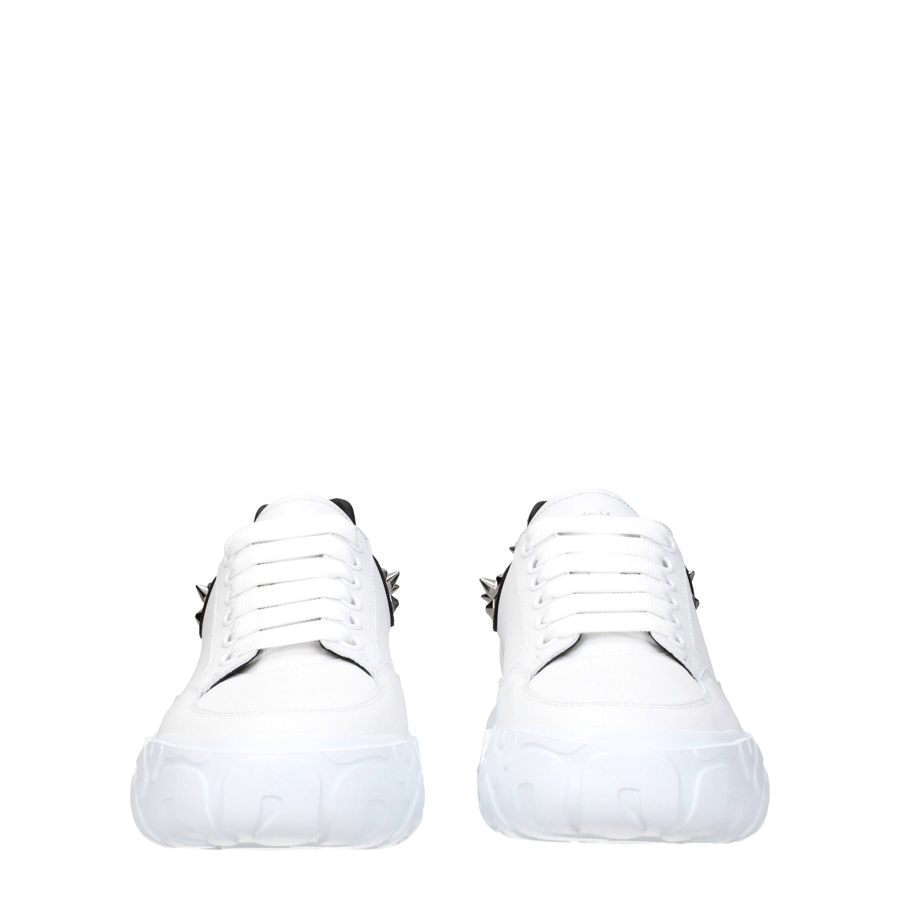 Alexander McQueen Sneakers Uomo Pelle Bianco Nero